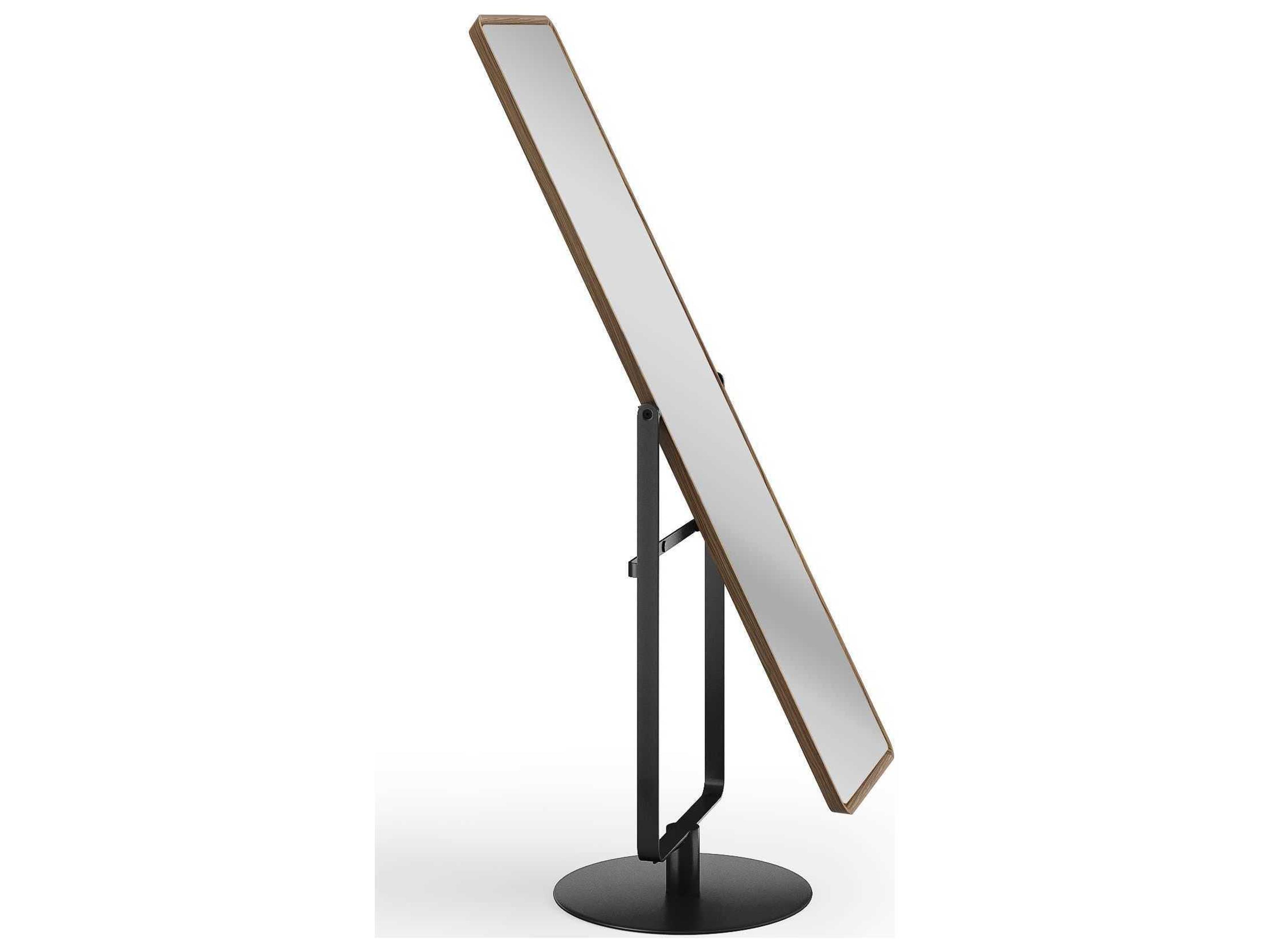 BDI Continuum Cheval Natural Walnut Clear Rectangular Floor Mirror