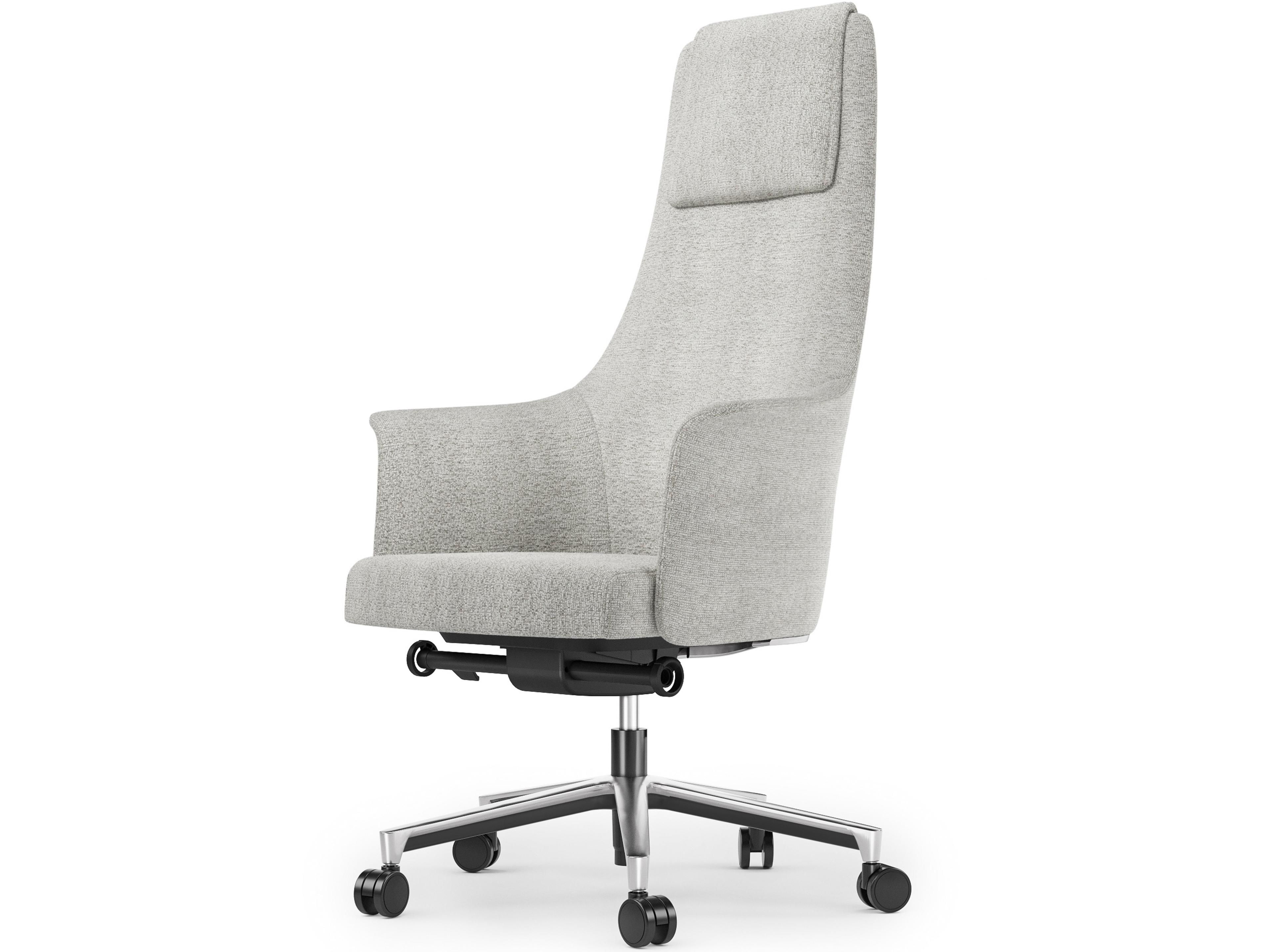 BDI Bolo Beige Upholstered Adjustable Ergonomic Swivel Executive Desk Chair