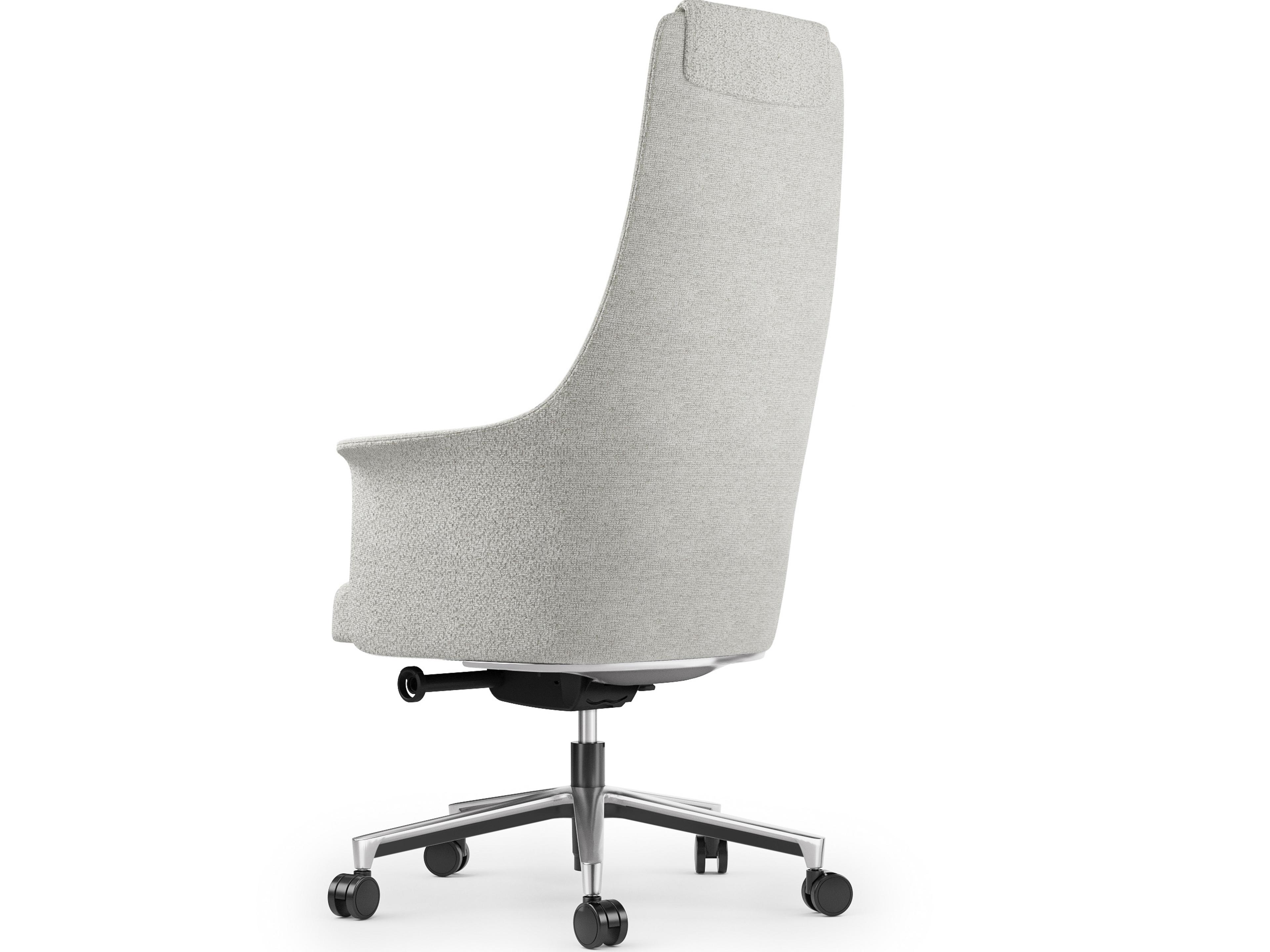 BDI Bolo Beige Upholstered Adjustable Ergonomic Swivel Executive Desk Chair