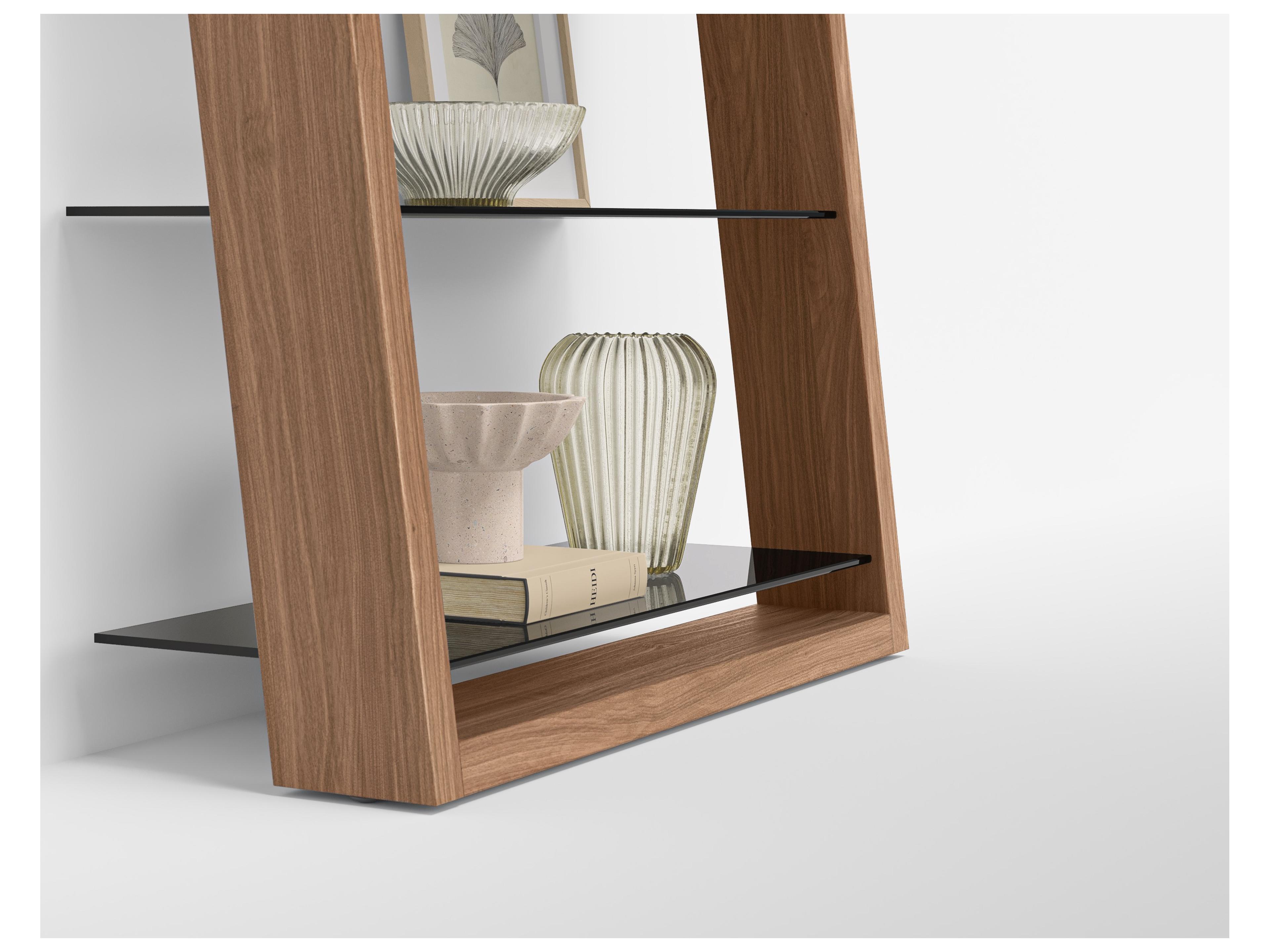 BDI Eileen Natural Walnut Grey Bookcase