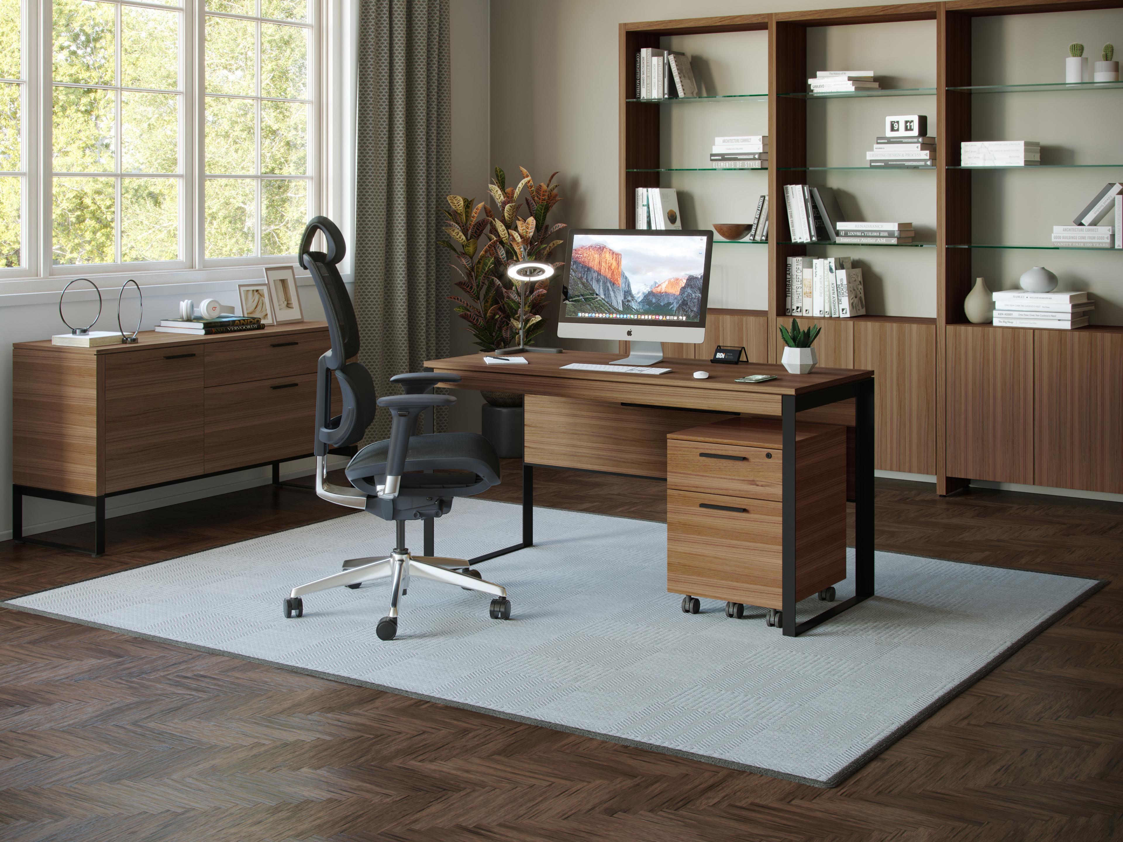 BDI Linea Shelf Natural Walnut Bookcase