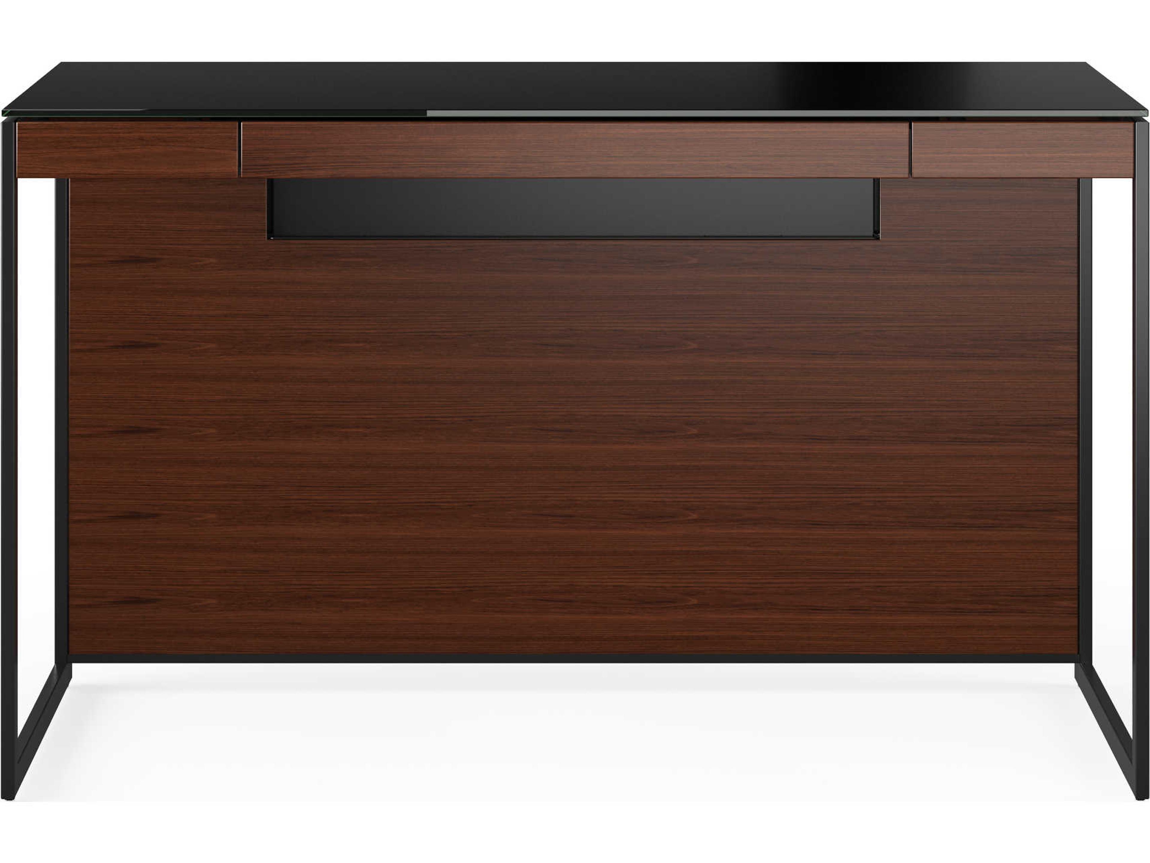 BDI Sequel Chocolate Stained Walnut Black Brown Hardwood Secretary Desk
