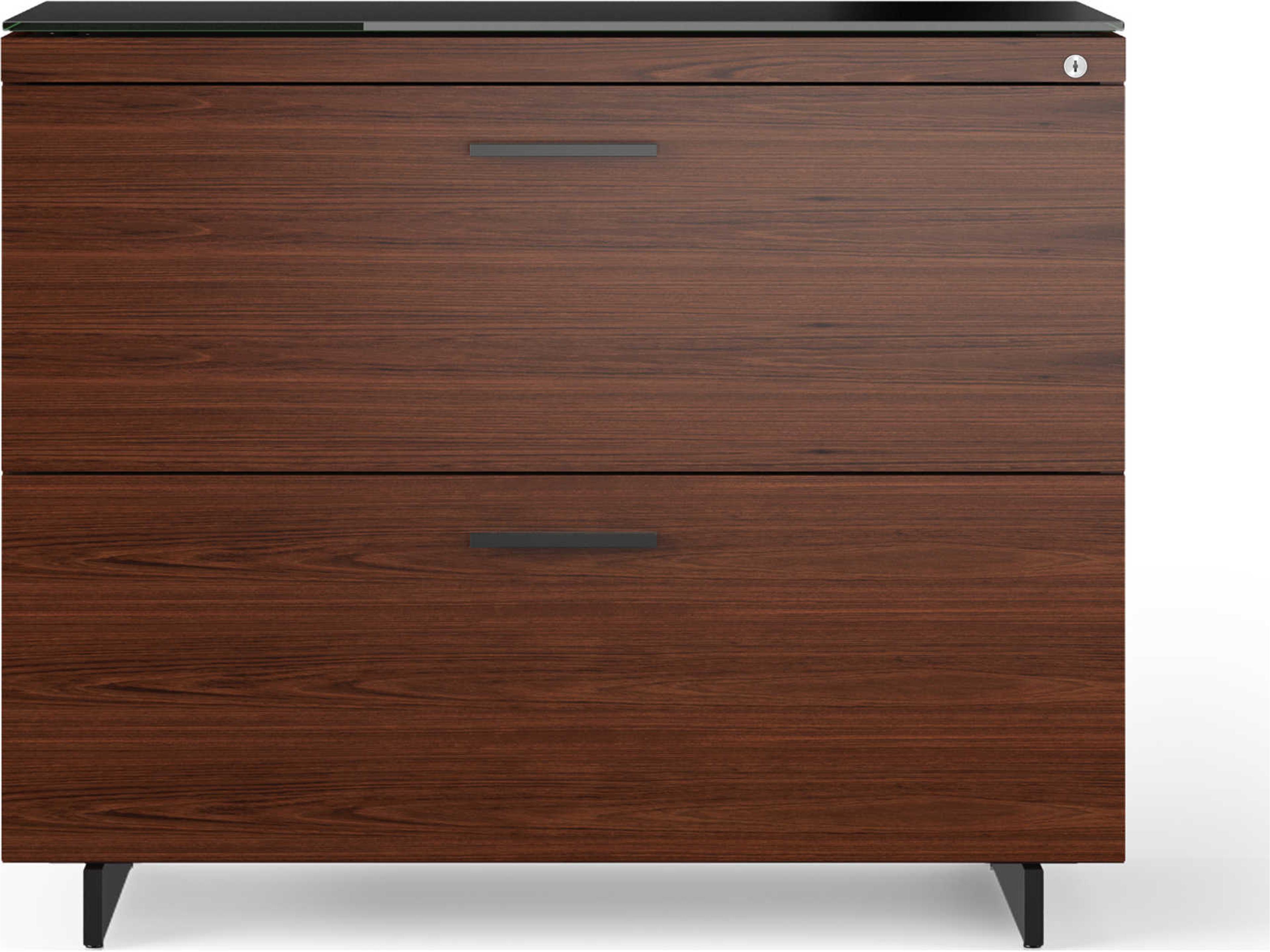 BDI Sequel Chocolate Stained Walnut Black File Cabinet