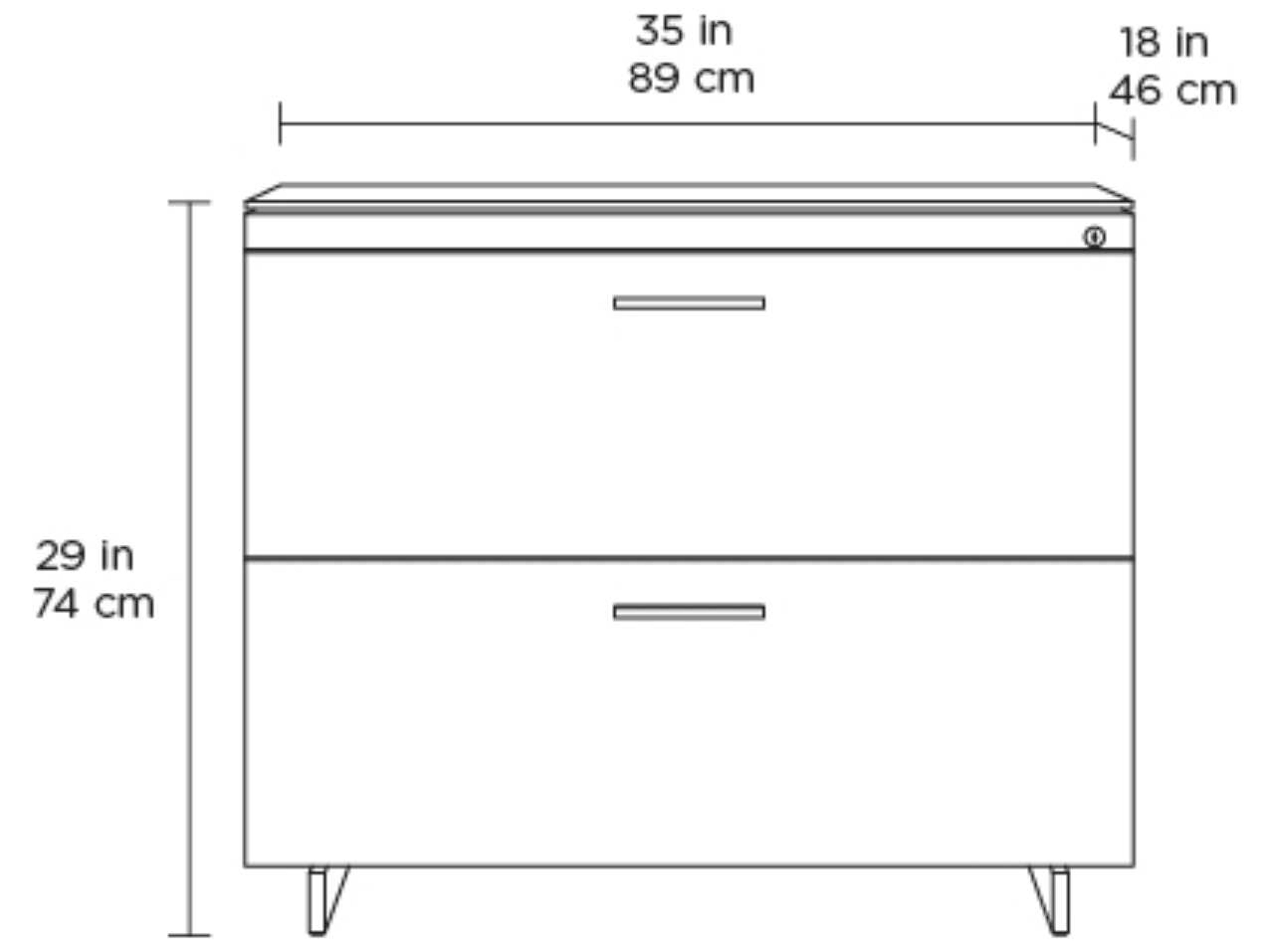 BDI Sequel Chocolate Stained Walnut Black File Cabinet