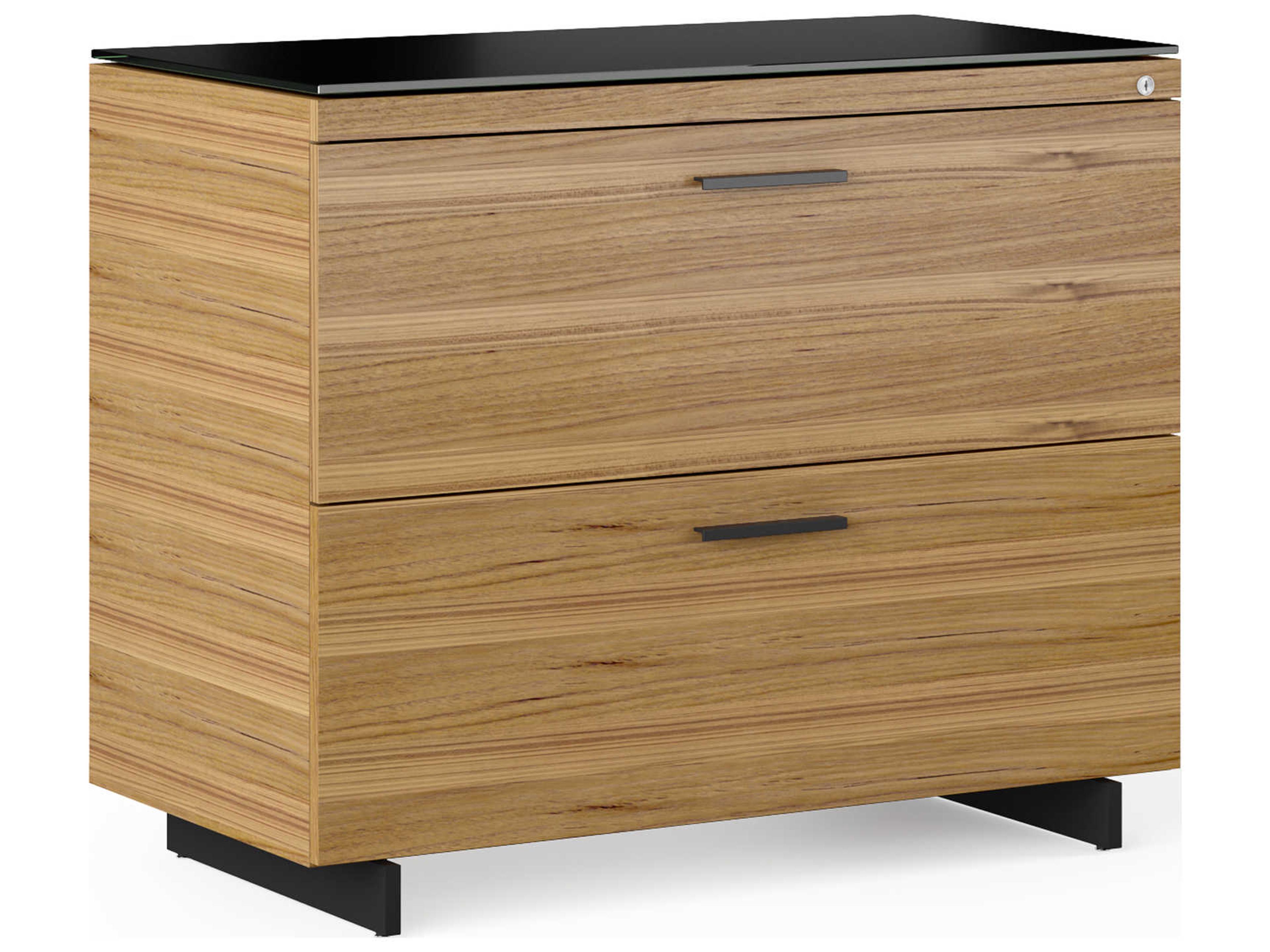 Lateral File Cabinet Sequel 20 Locking Natural Walnut