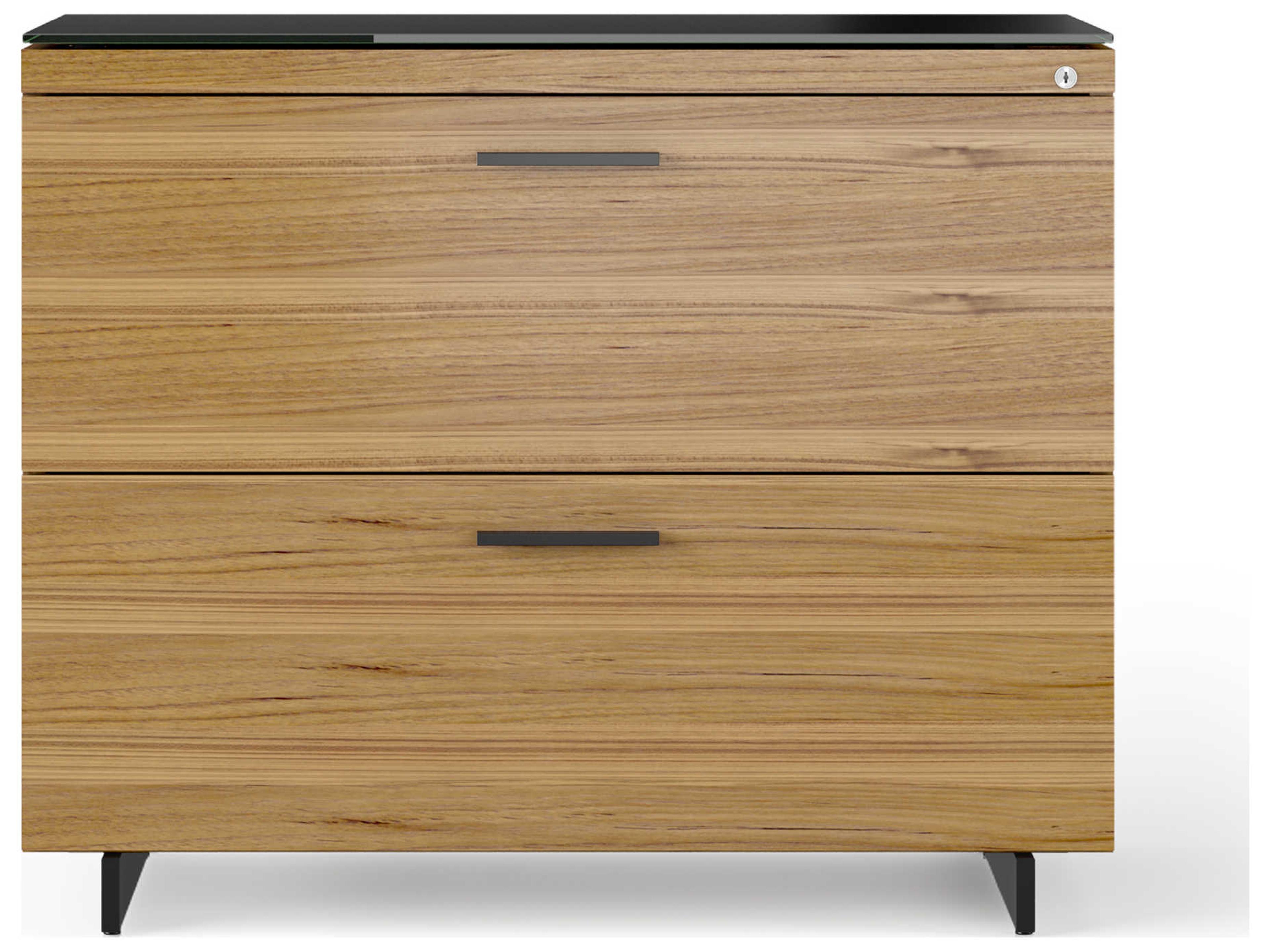 BDI Sequel Natural Walnut Black File Cabinet