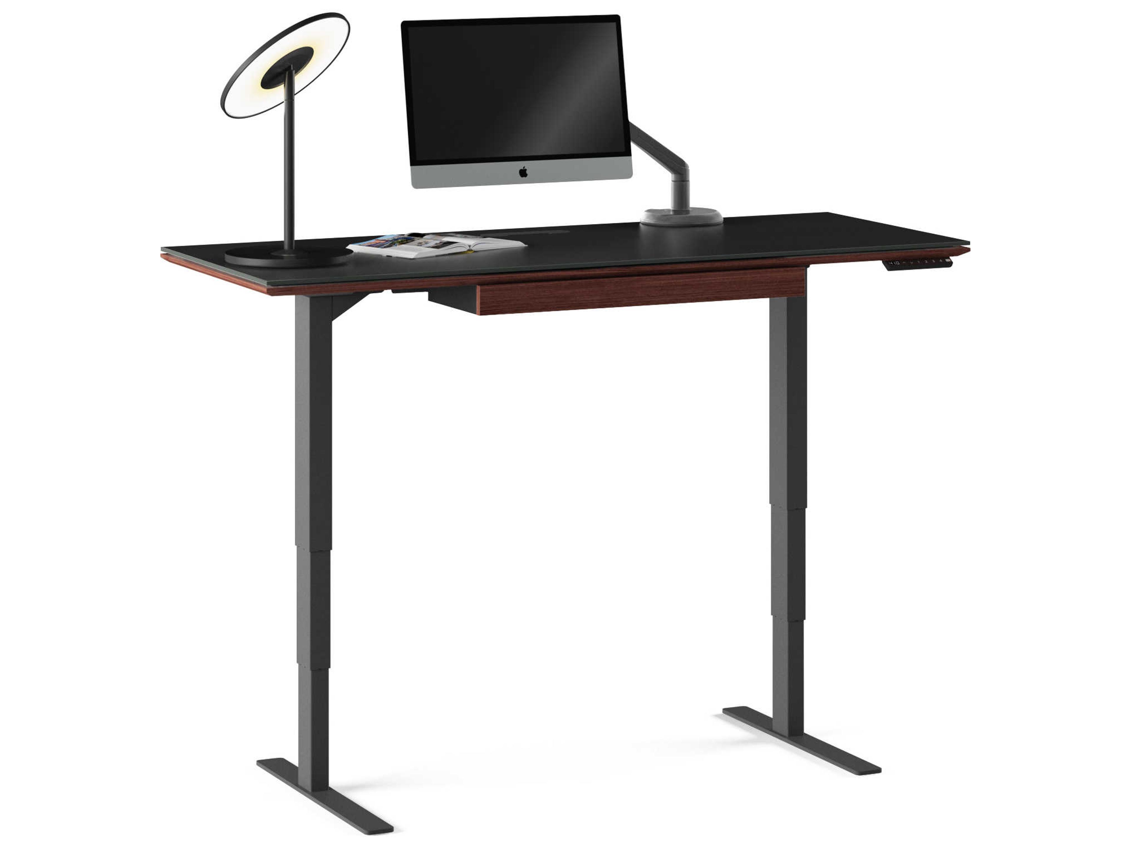 BDI Sequel Black Chocolate Stained Walnut Brown Hardwood Desks