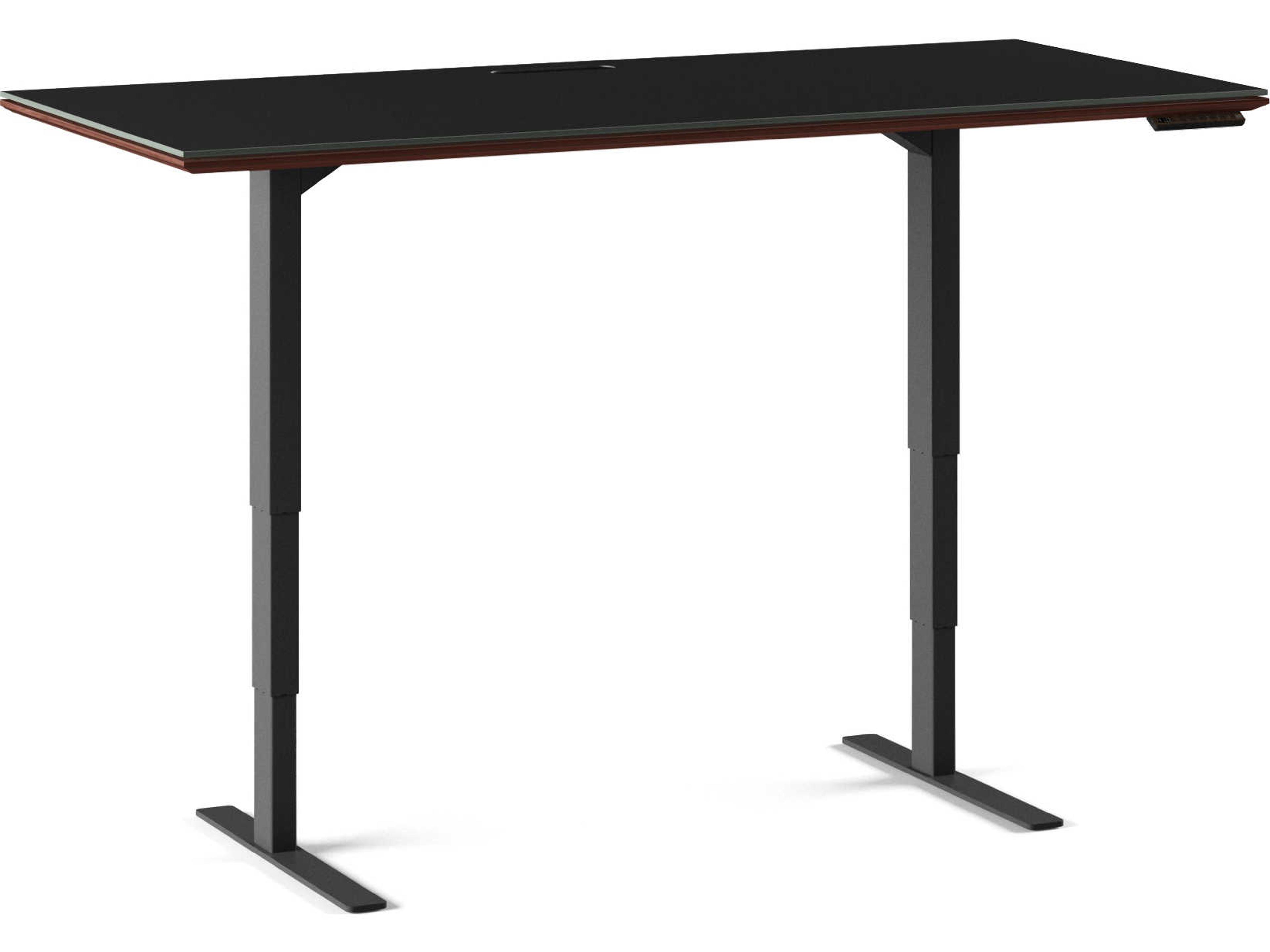 BDI Sequel Black Chocolate Stained Walnut Brown Hardwood Desks