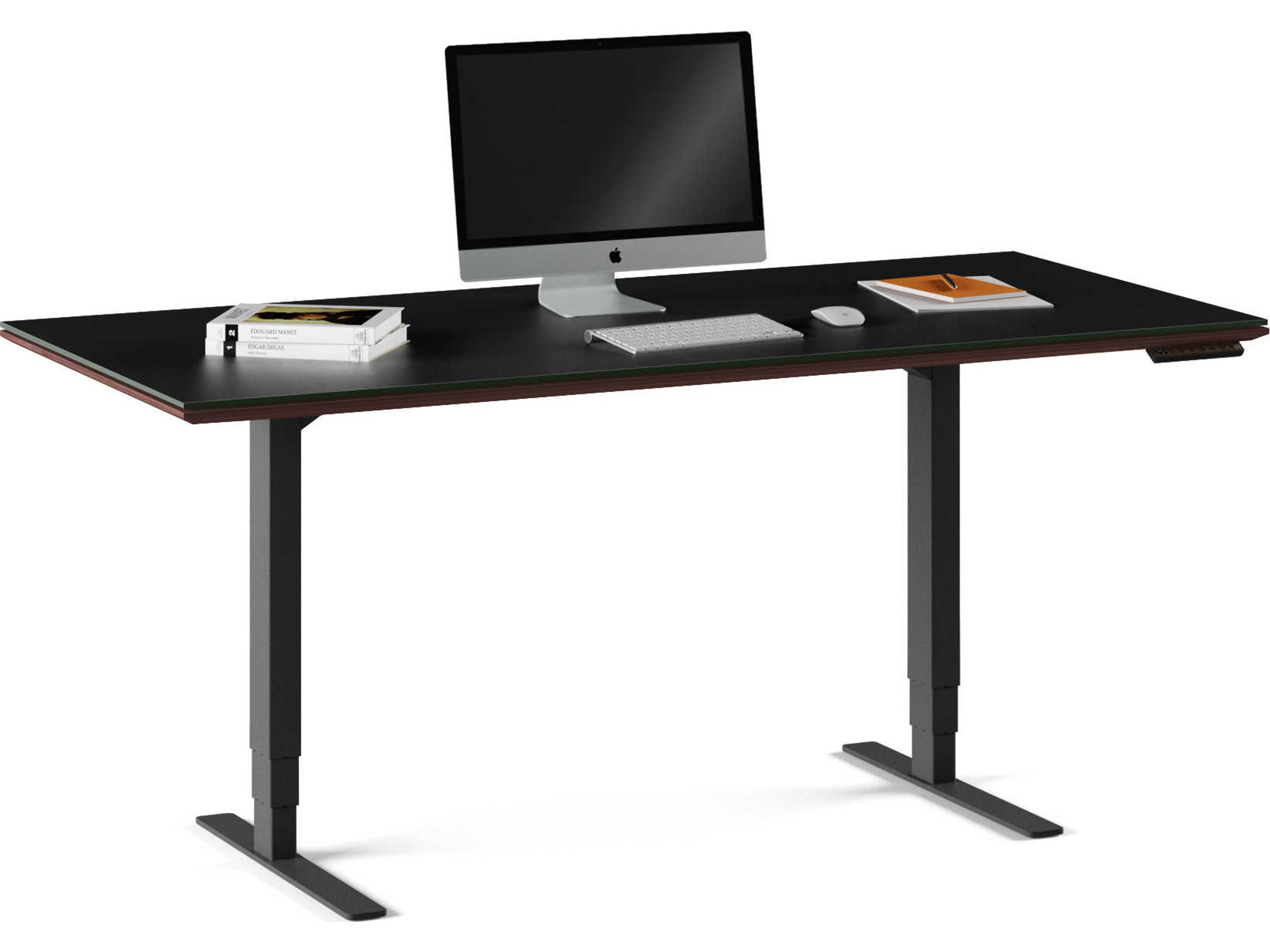 BDI Sequel Black Chocolate Stained Walnut Brown Hardwood Desks