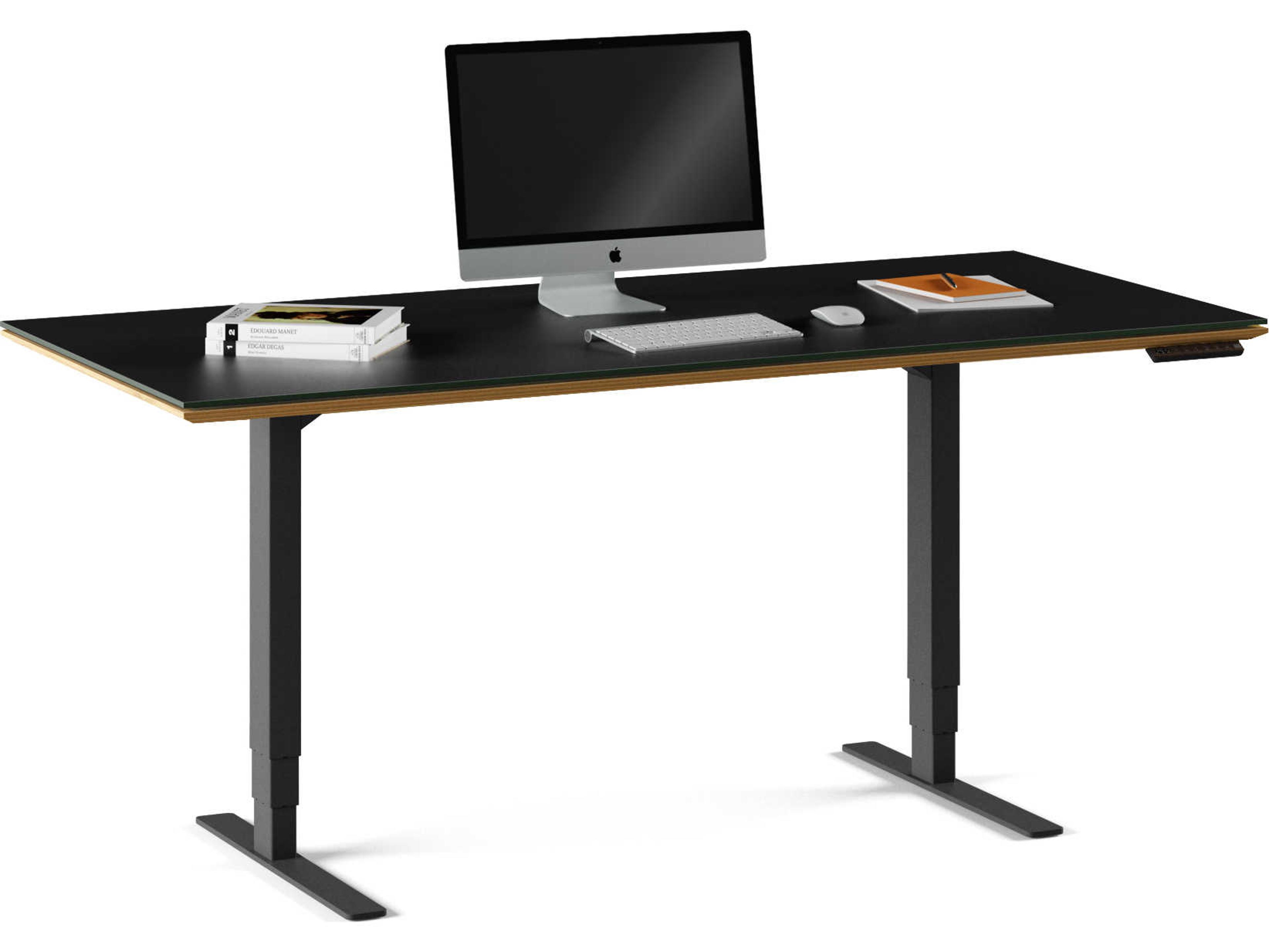 BDI Sequel Black Natural Walnut Brown Hardwood Desks