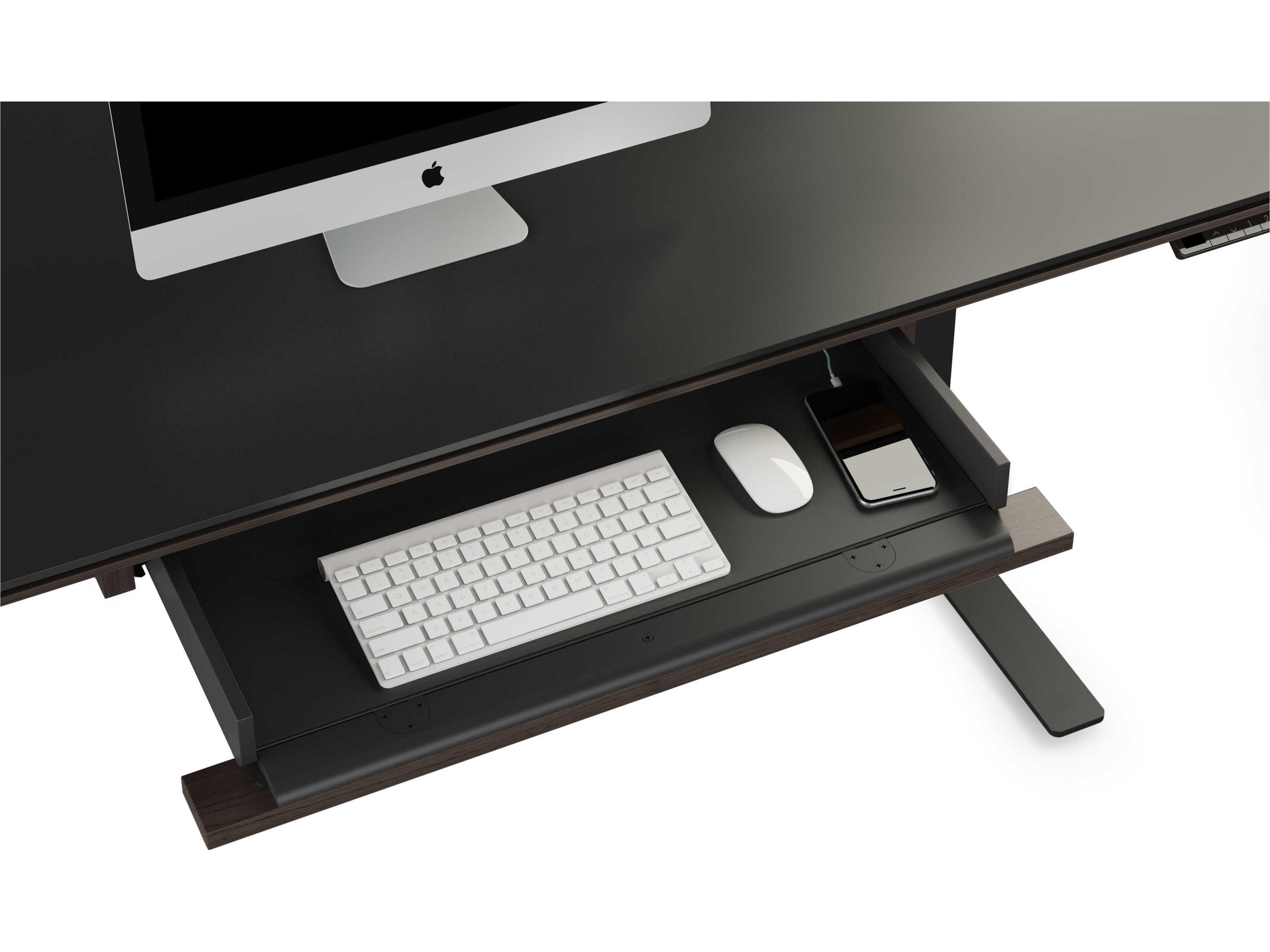 BDI Sequel-20 Charcoal Stained Ash Lift Desk Keyboard/Storage Drawer