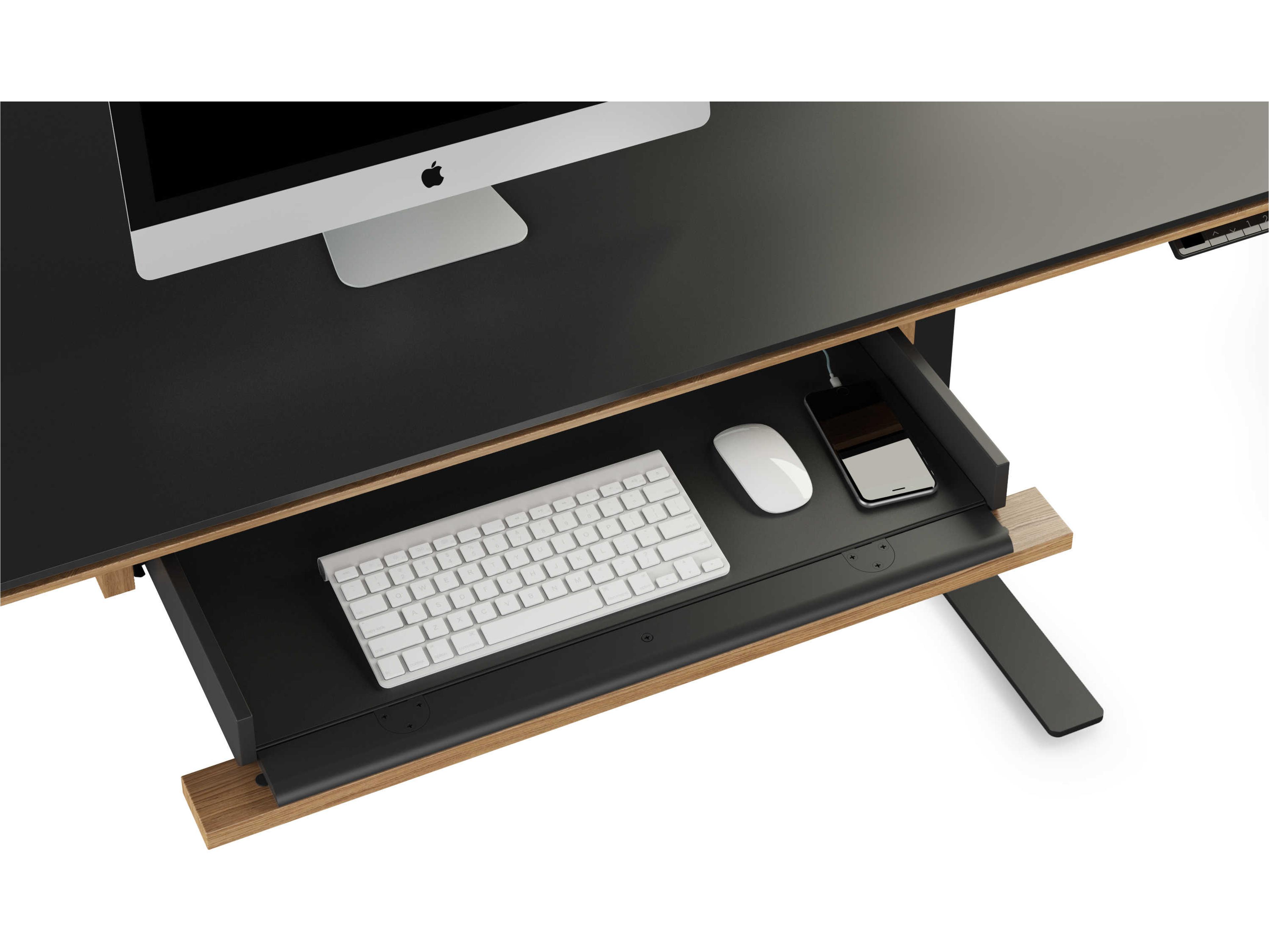 BDI Sequel-20 Natural Walnut Lift Desk Keyboard/Storage Drawer
