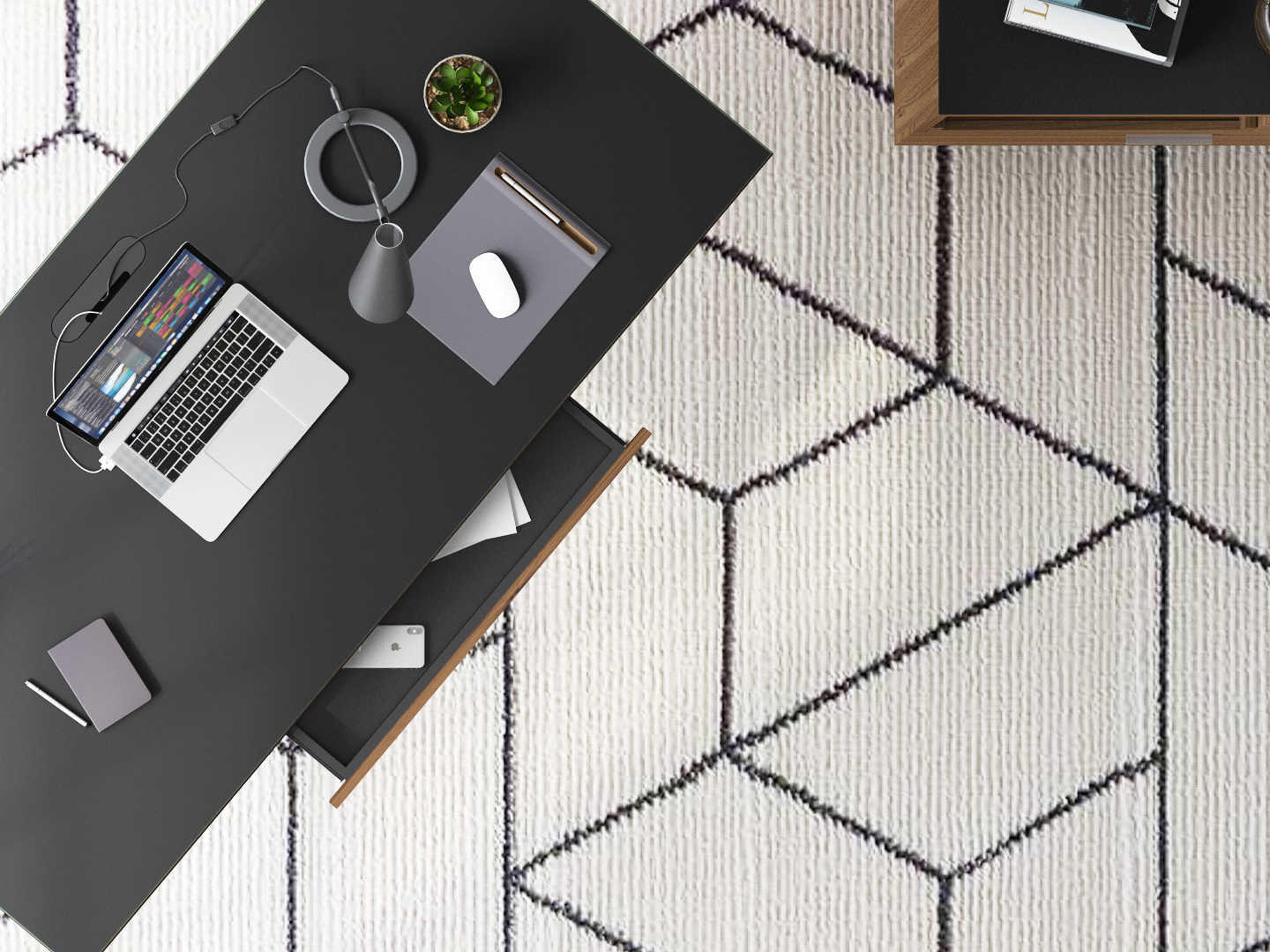 BDI Sequel-20 Natural Walnut Lift Desk Keyboard/Storage Drawer