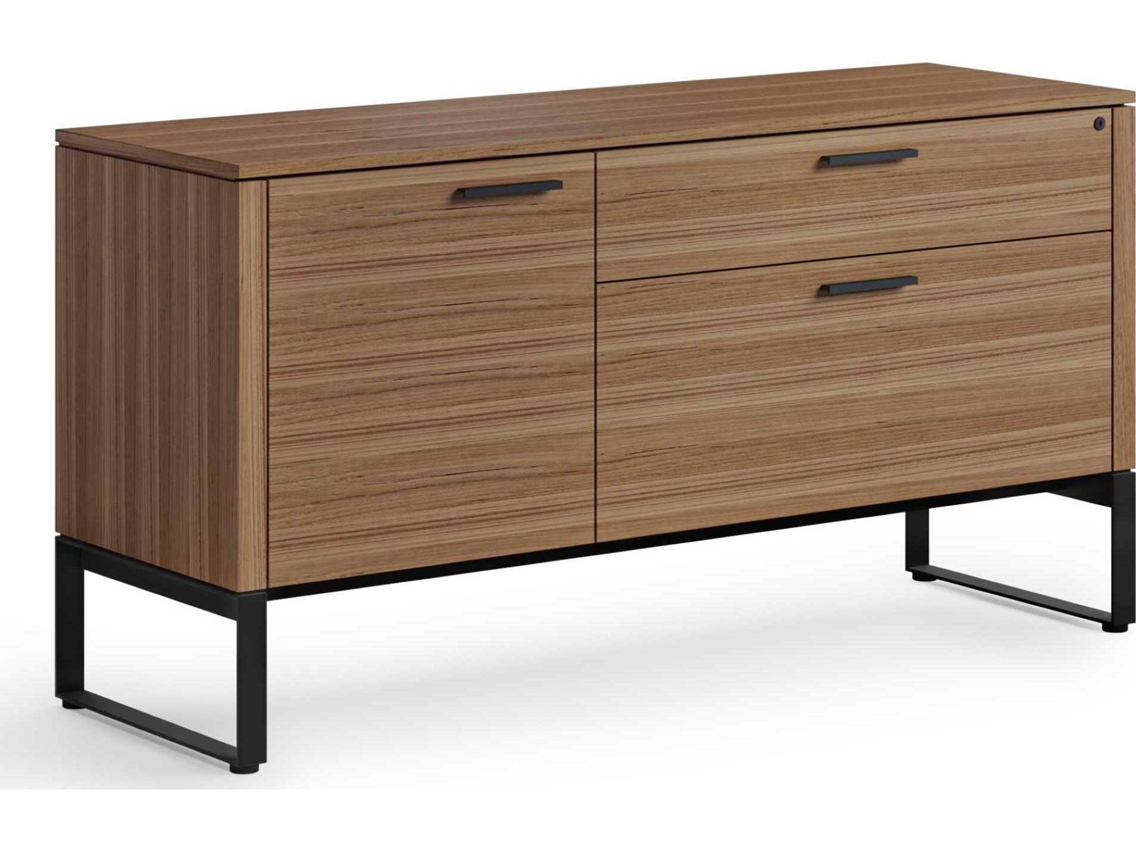 BDI Linea Office Natural Walnut File Cabinet