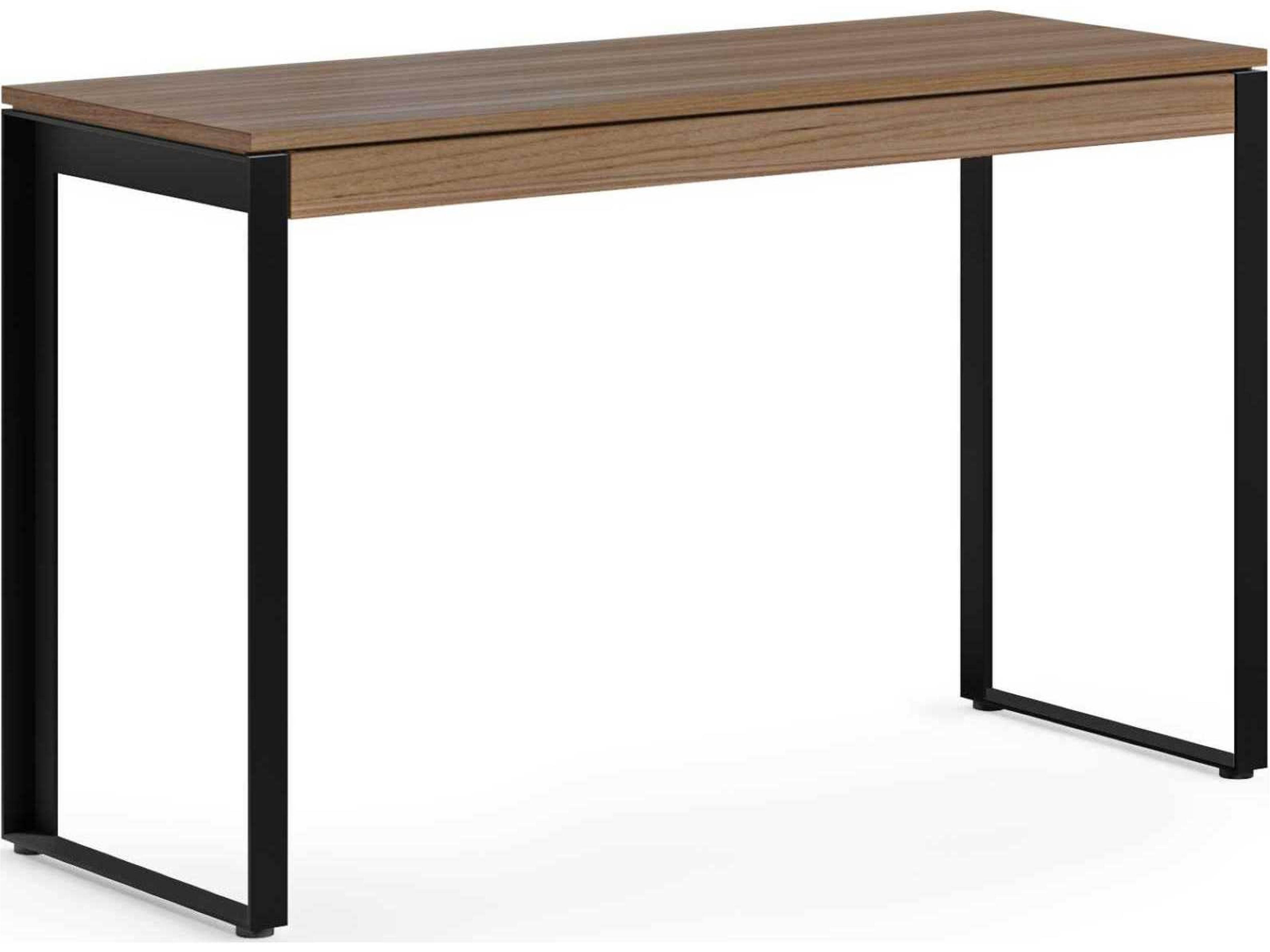 BDI Linea Office Natural Walnut Black Wood Computer Desk
