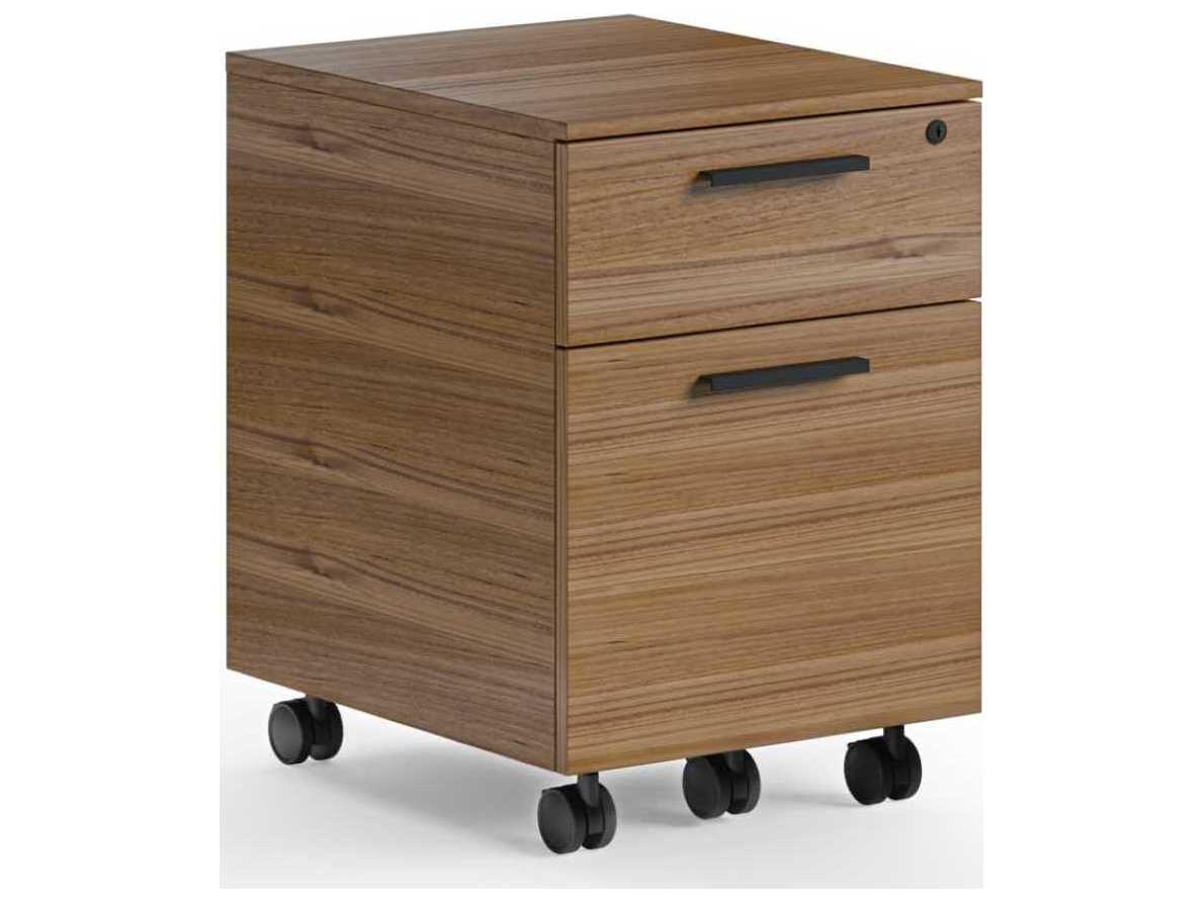 BDI Linea Office Natural Walnut File Cabinet