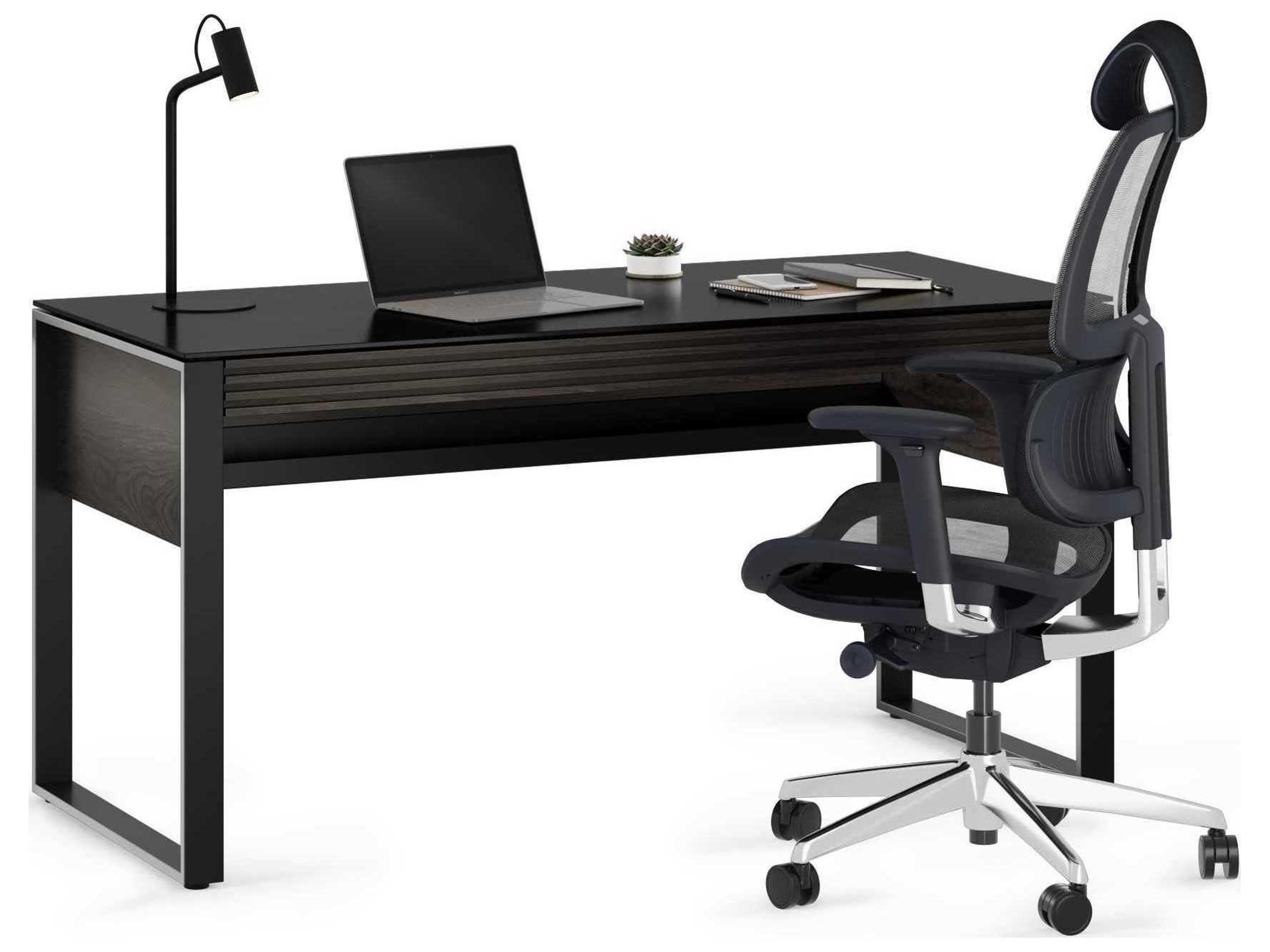 BDI Corridor Charcoal Stained Ash Black Secretary Desk