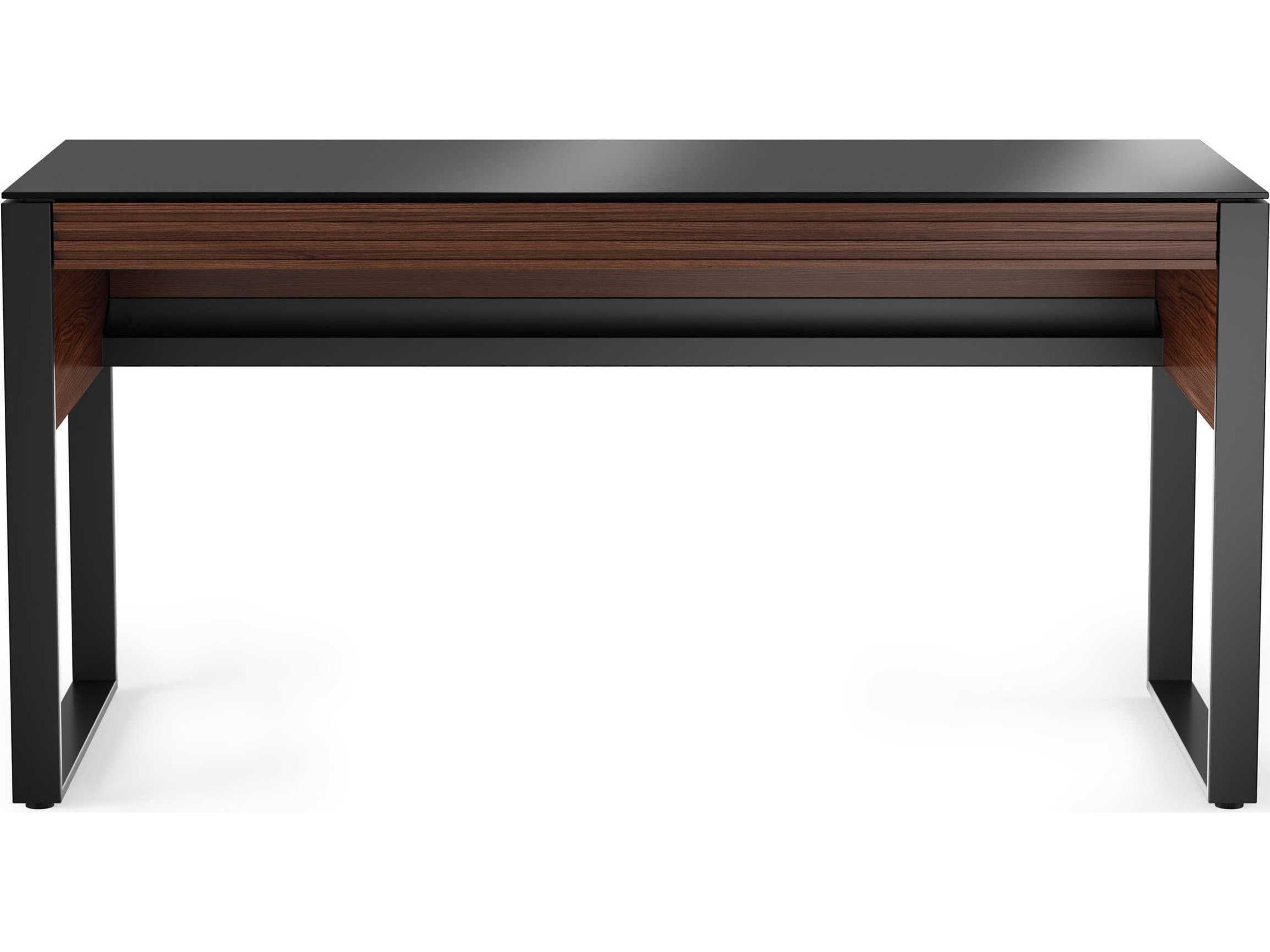 BDI Corridor Chocolate Stained Walnut Black Brown Secretary Desk