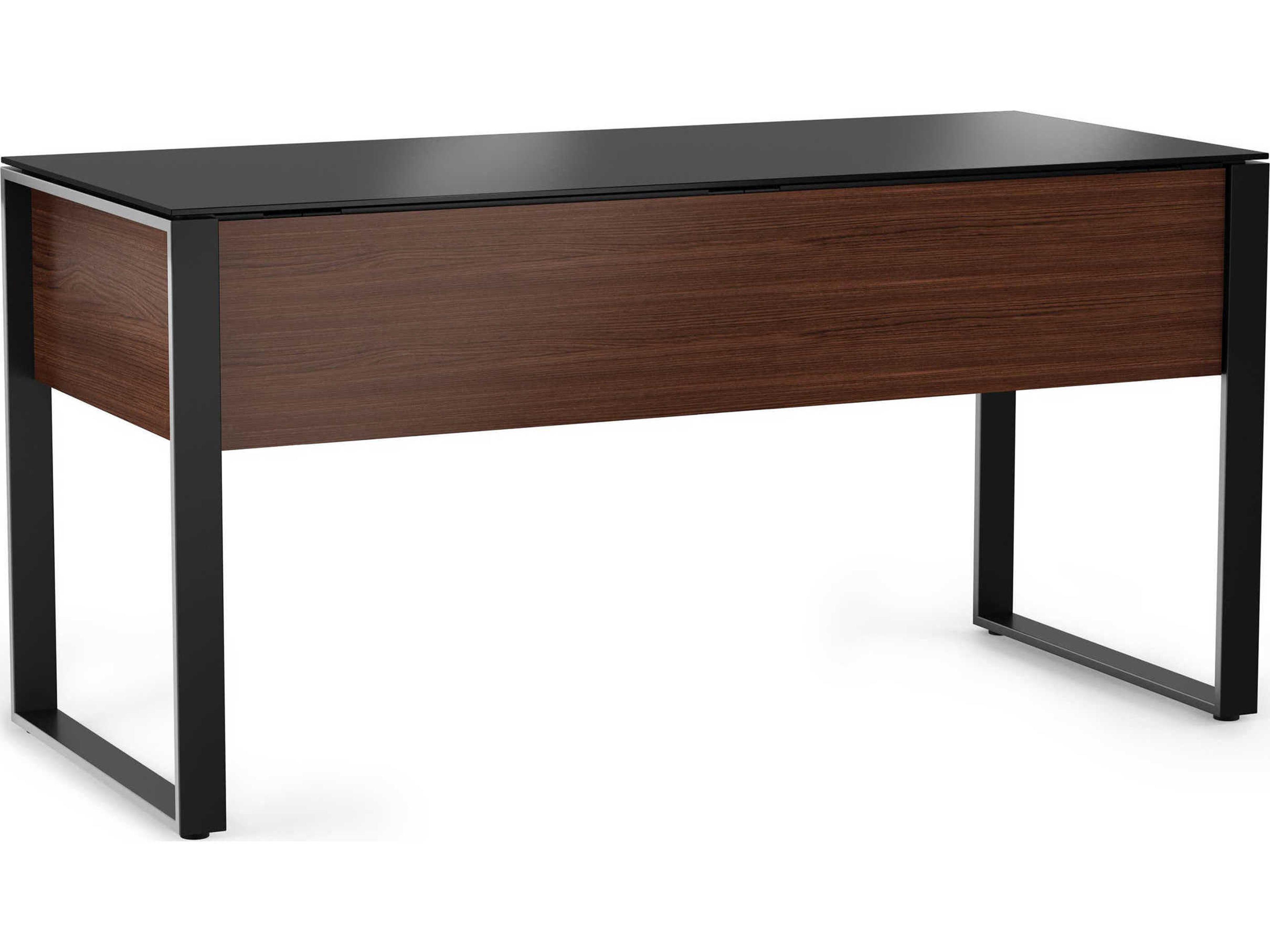 BDI Corridor Chocolate Stained Walnut Black Brown Secretary Desk
