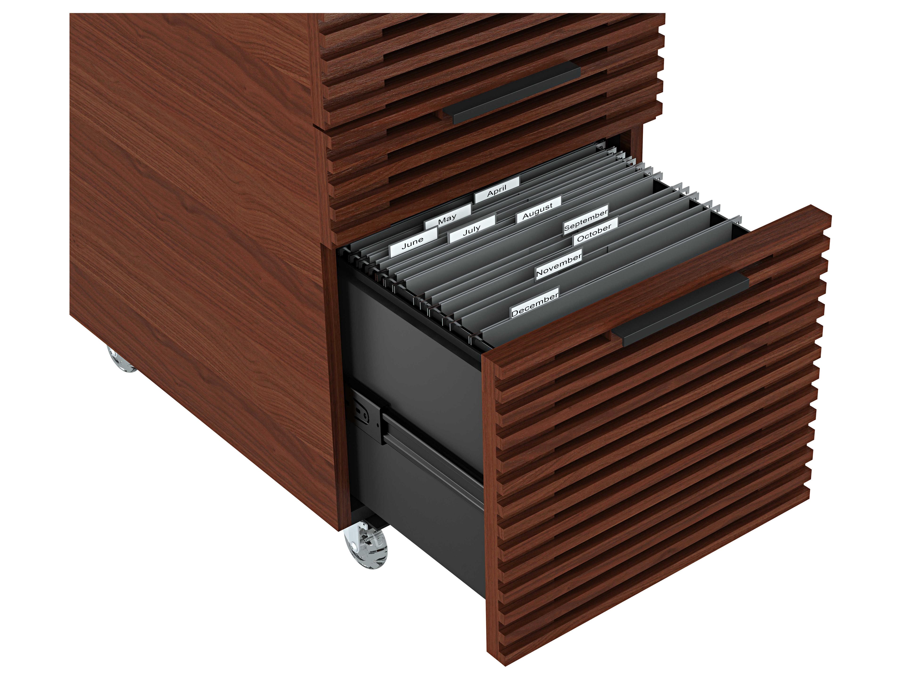 BDI Corridor Chocolate Stained Walnut File Cabinet