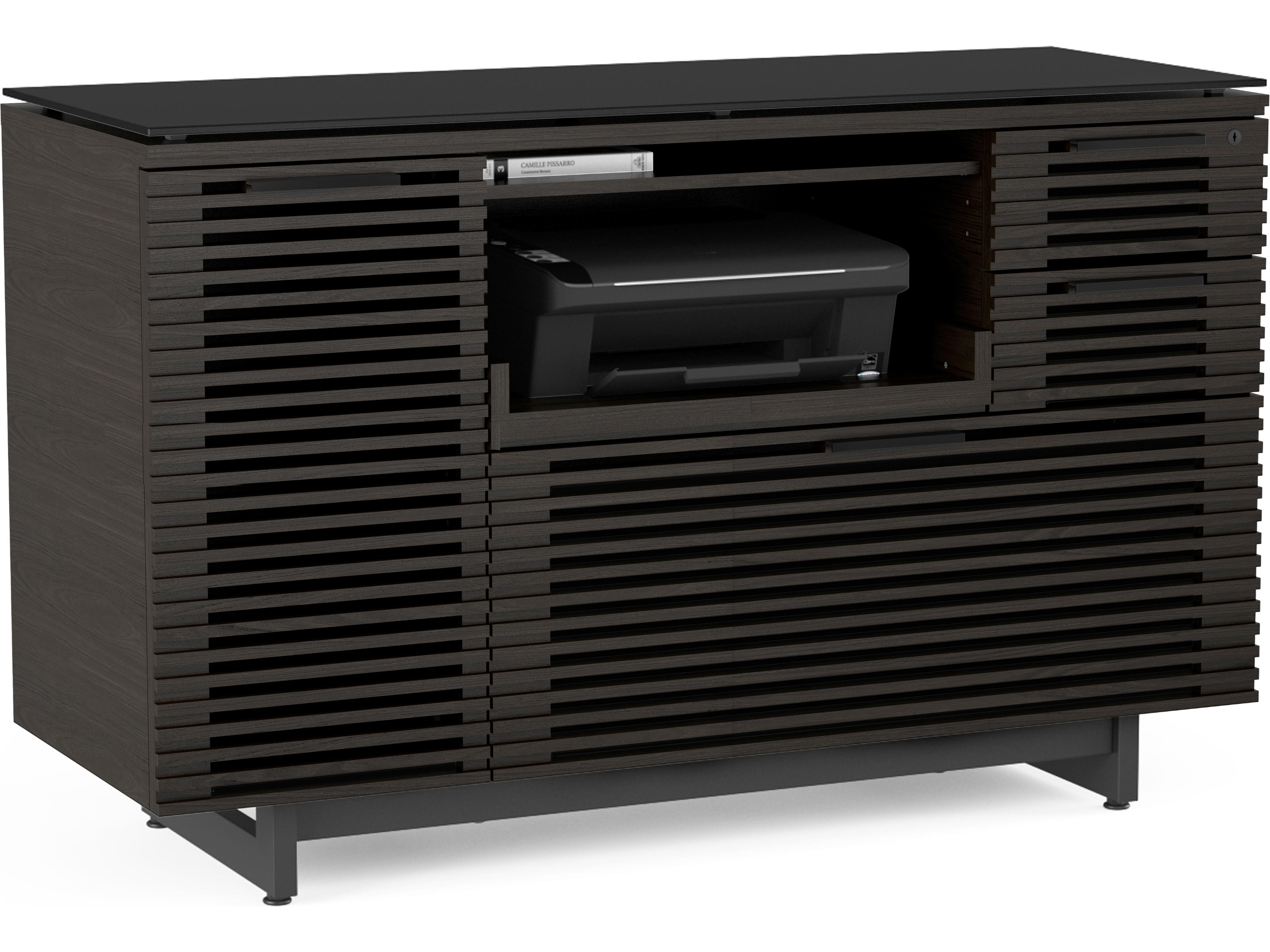 Corridor Charcoal Stained Ash Black File Cabinet