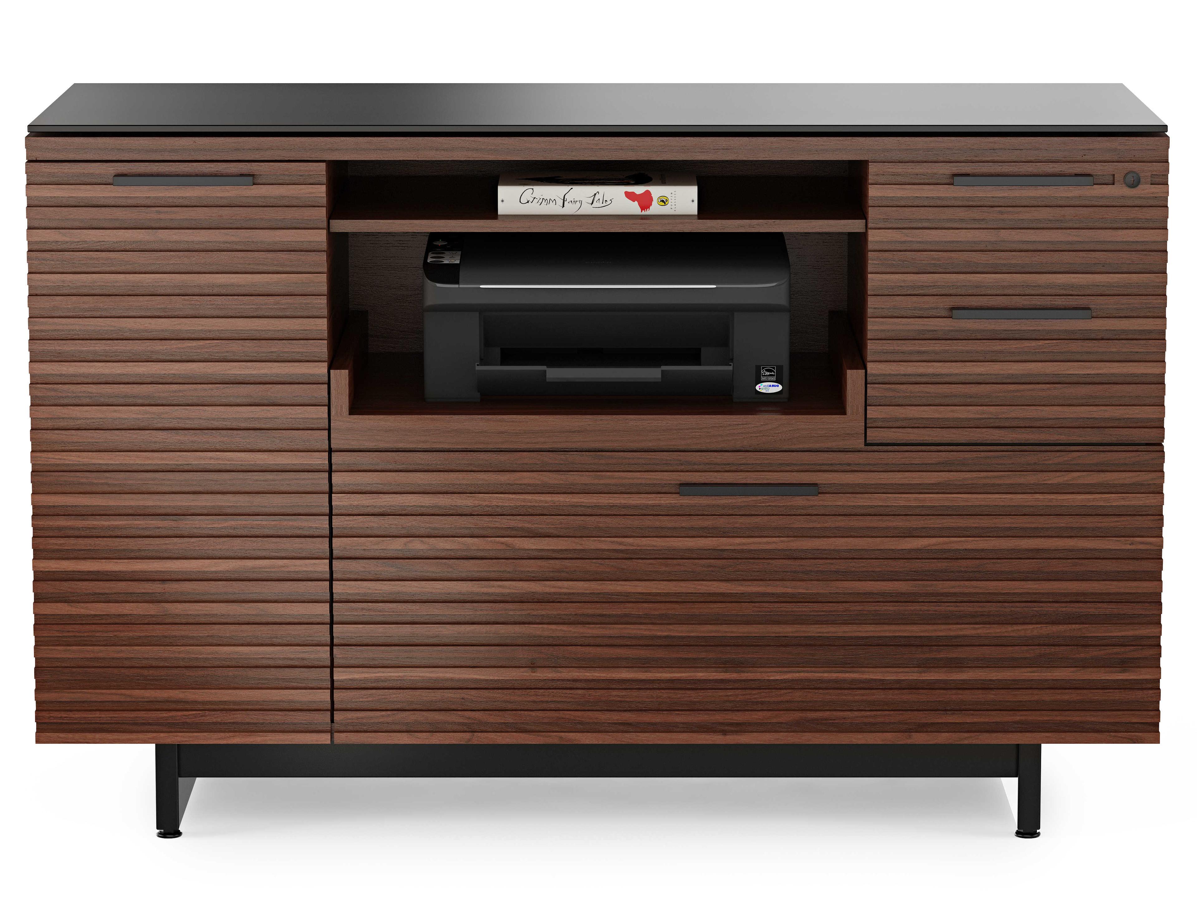 BDI Corridor Chocolate Stained Walnut File Cabinet