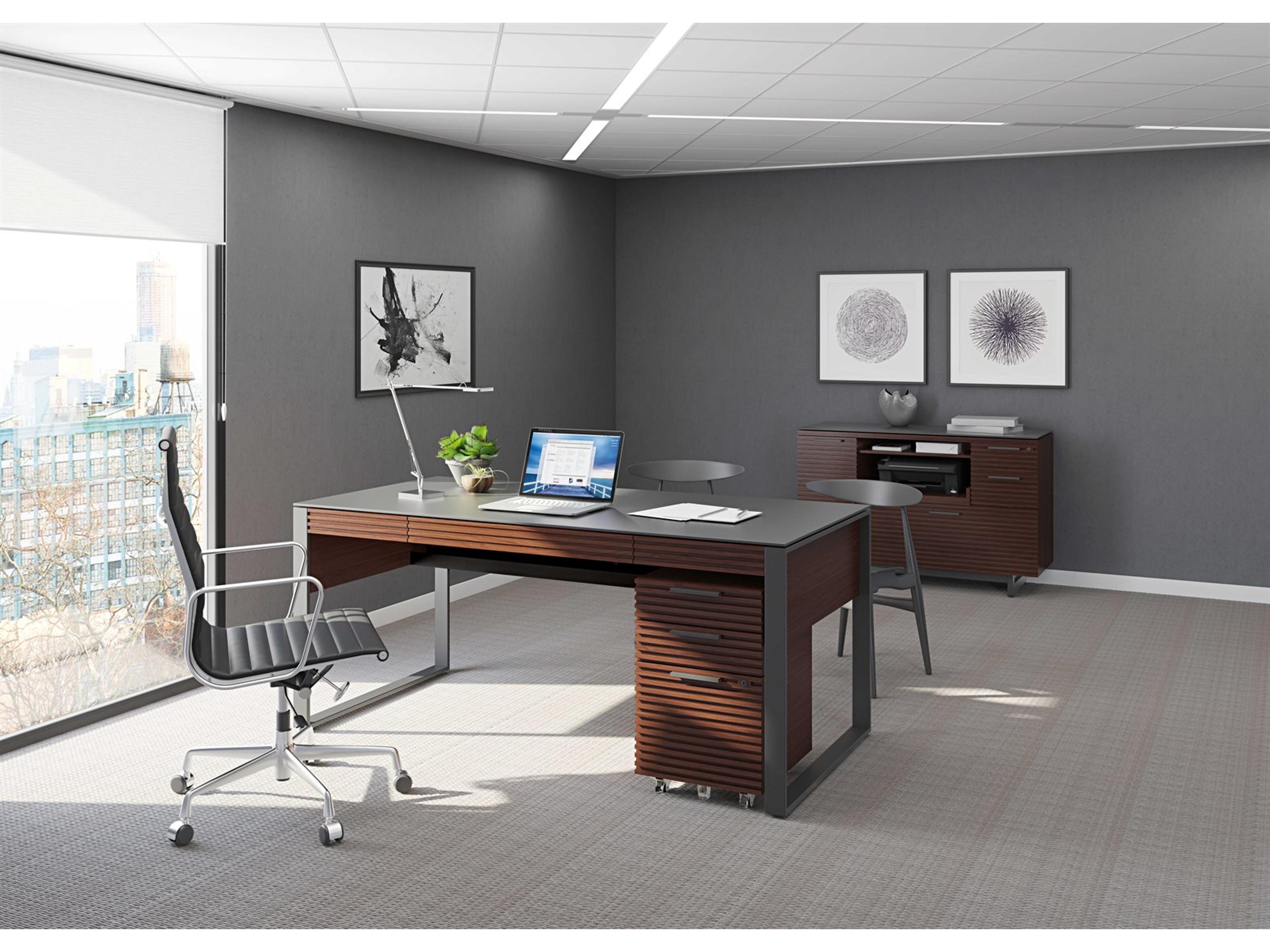 BDI Corridor Chocolate Stained Walnut File Cabinet