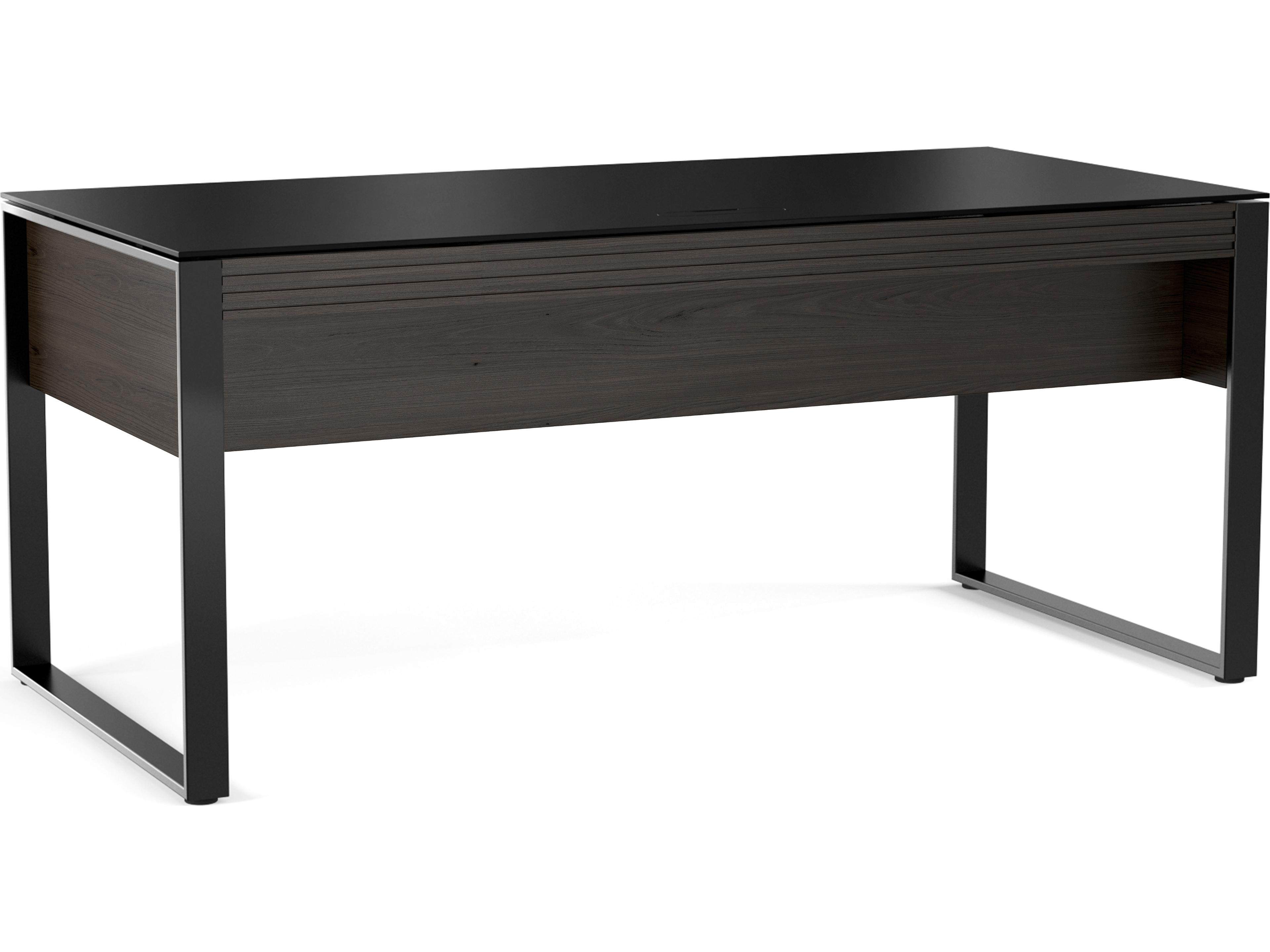 Corridor Charcoal Stained Ash Black Hardwood Executive Desk