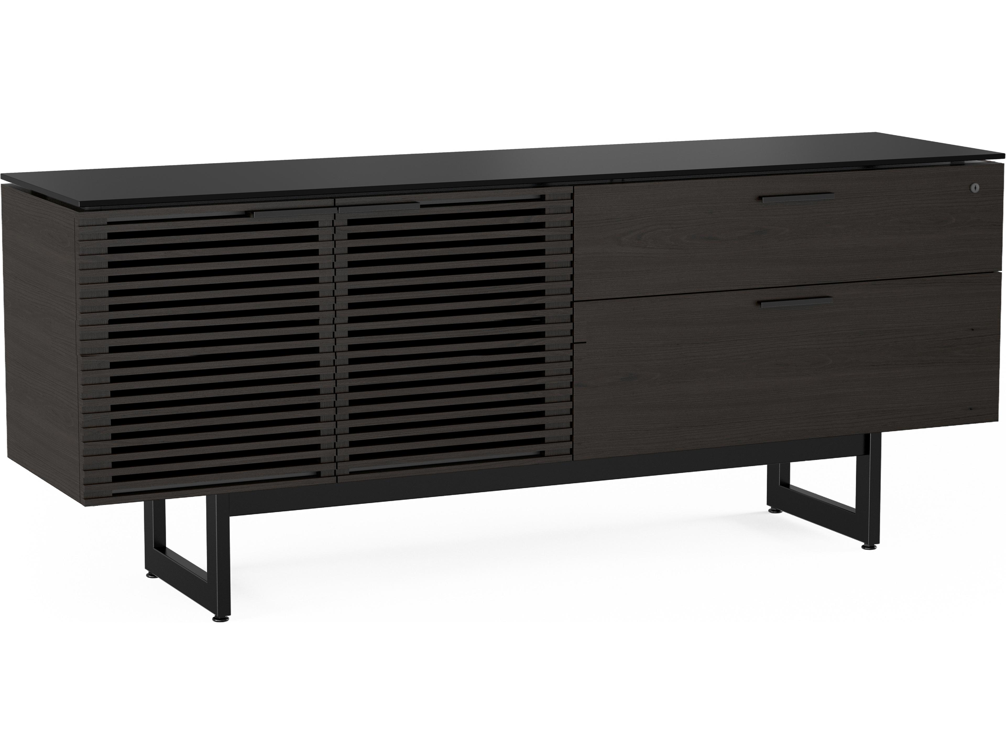 BDI Corridor Charcoal Stained Ash Black File Cabinet