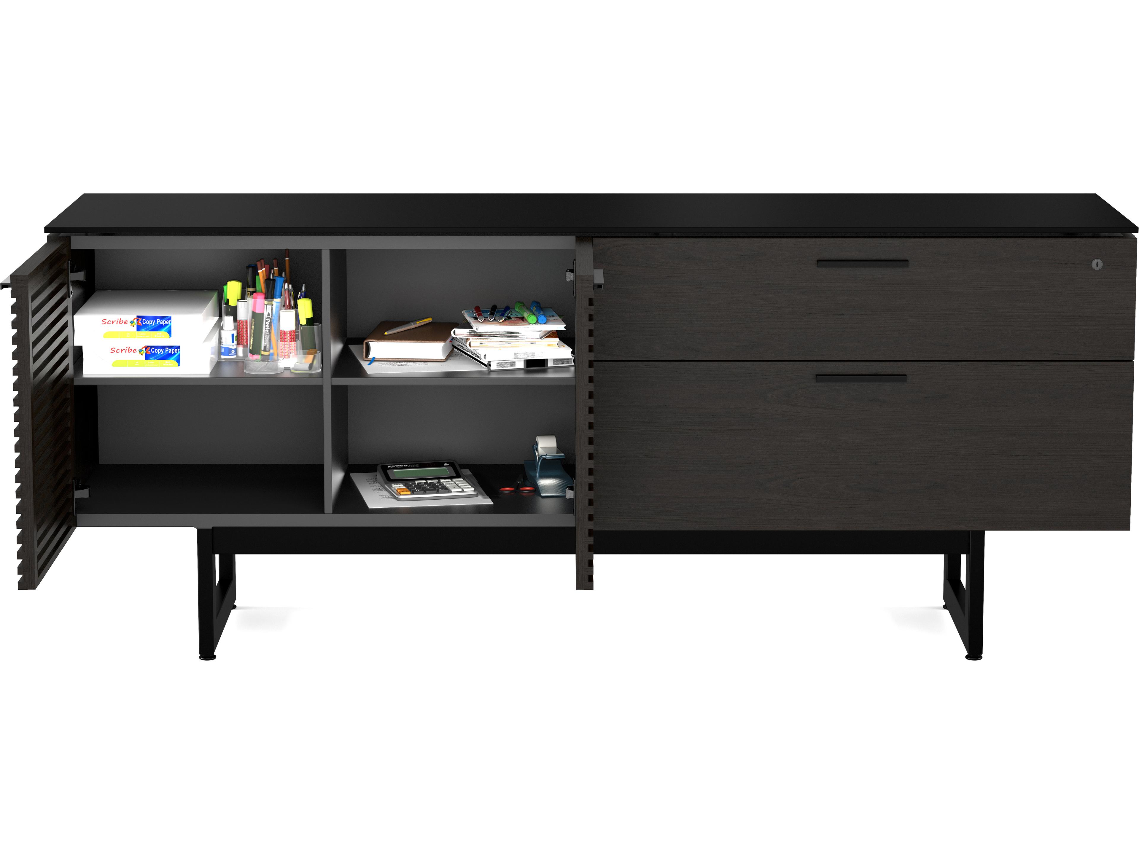 BDI Corridor Charcoal Stained Ash Black File Cabinet