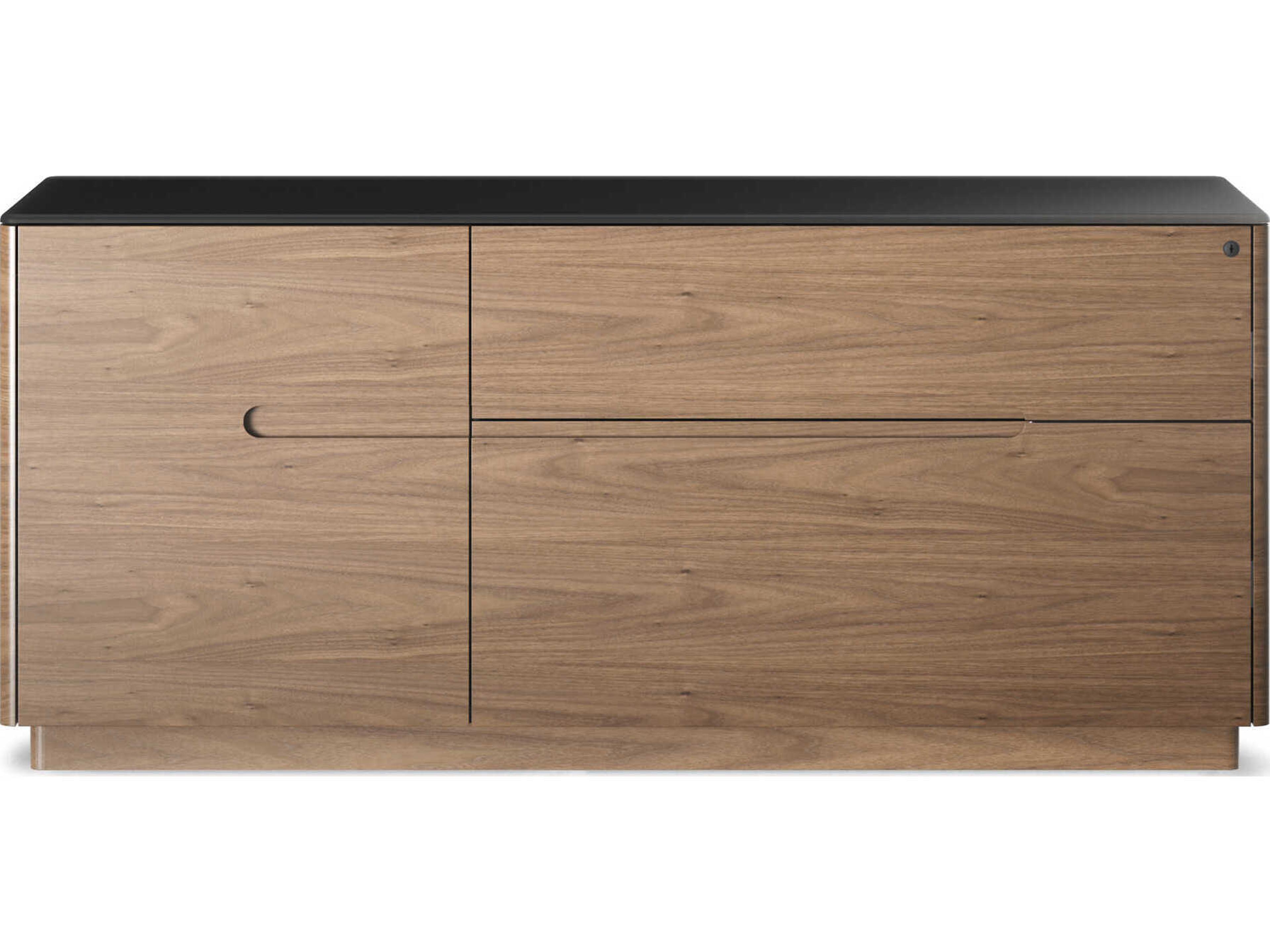 BDI Luma Natural Walnut Black File Cabinet