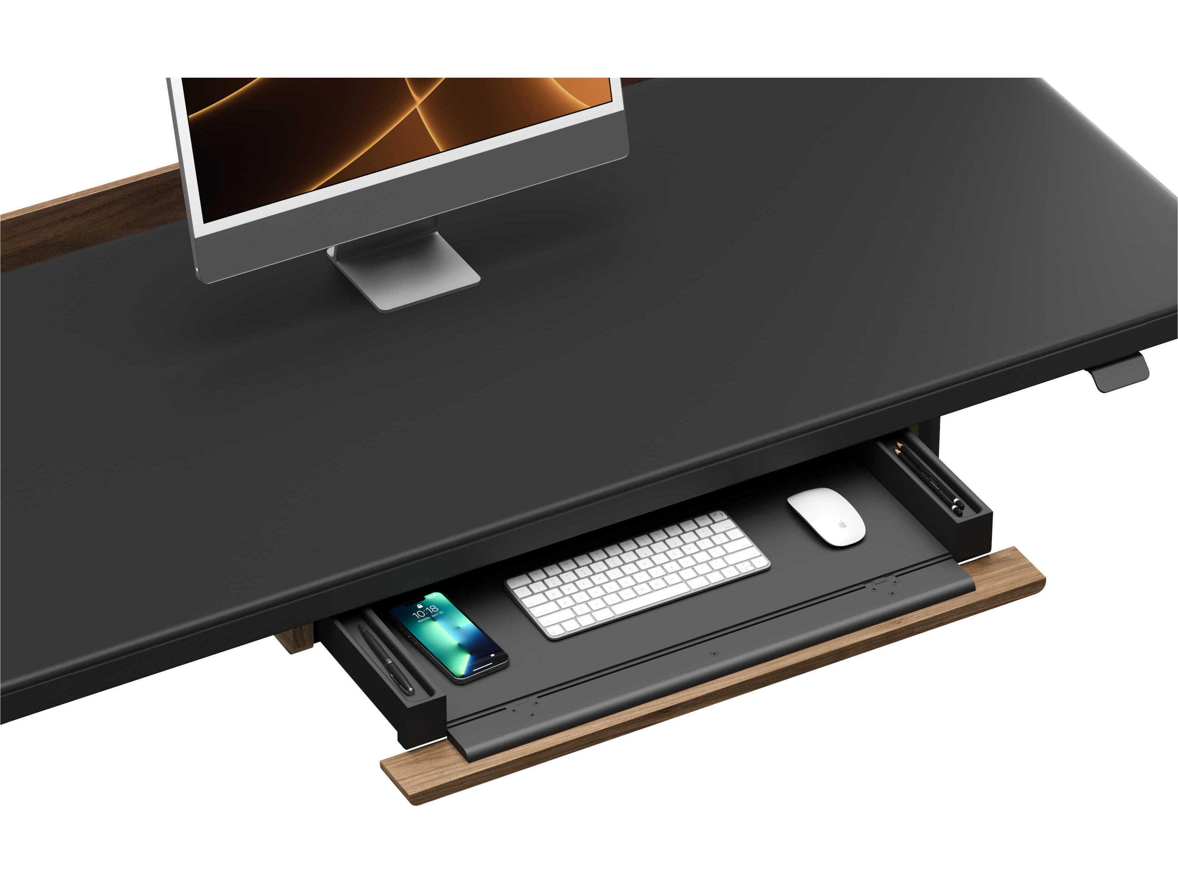 BDI Luma Natural Walnut Keyboard/Storage Drawer
