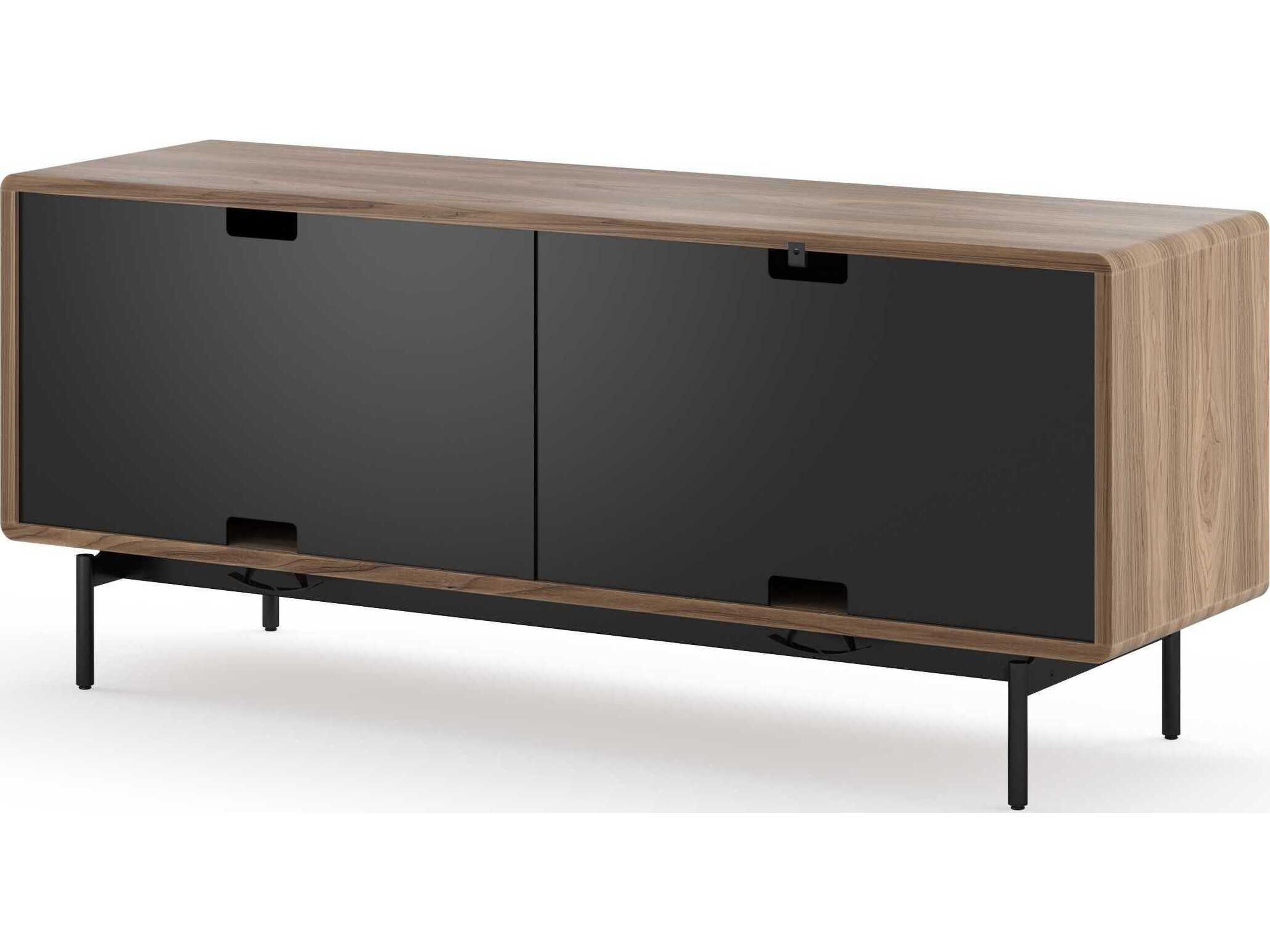 BDI Linq Natural Walnut Black File Cabinet