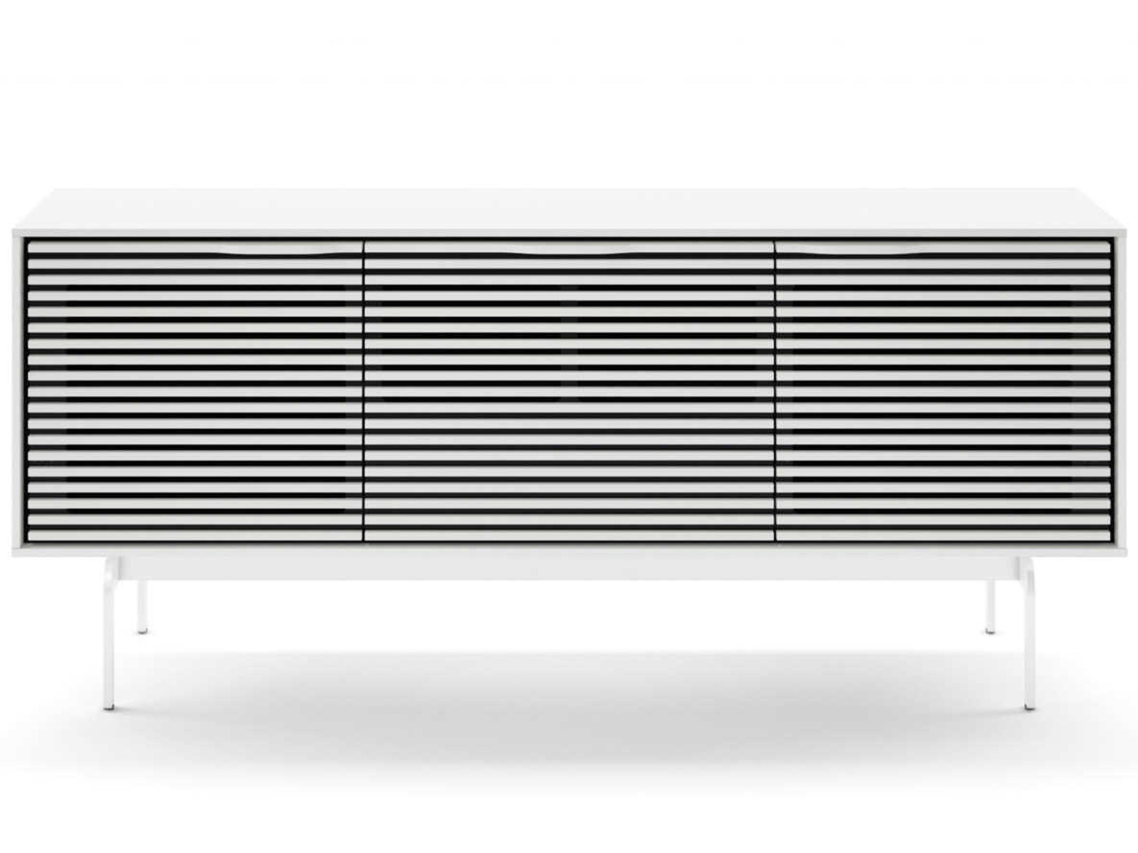 BDI Align 66" Solid Wood Satin White Media Console