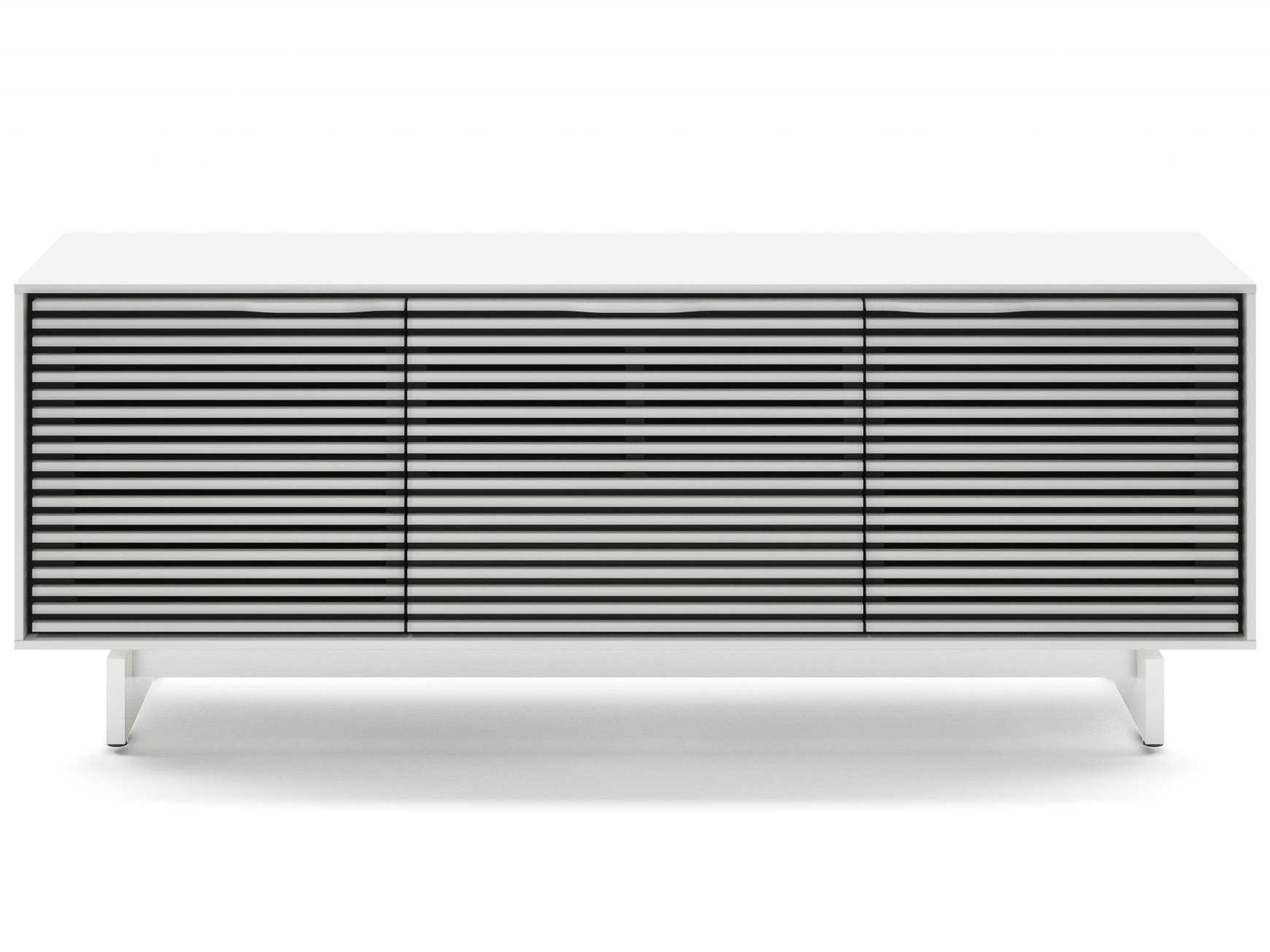 BDI Align 66" Solid Wood Satin White Media Console