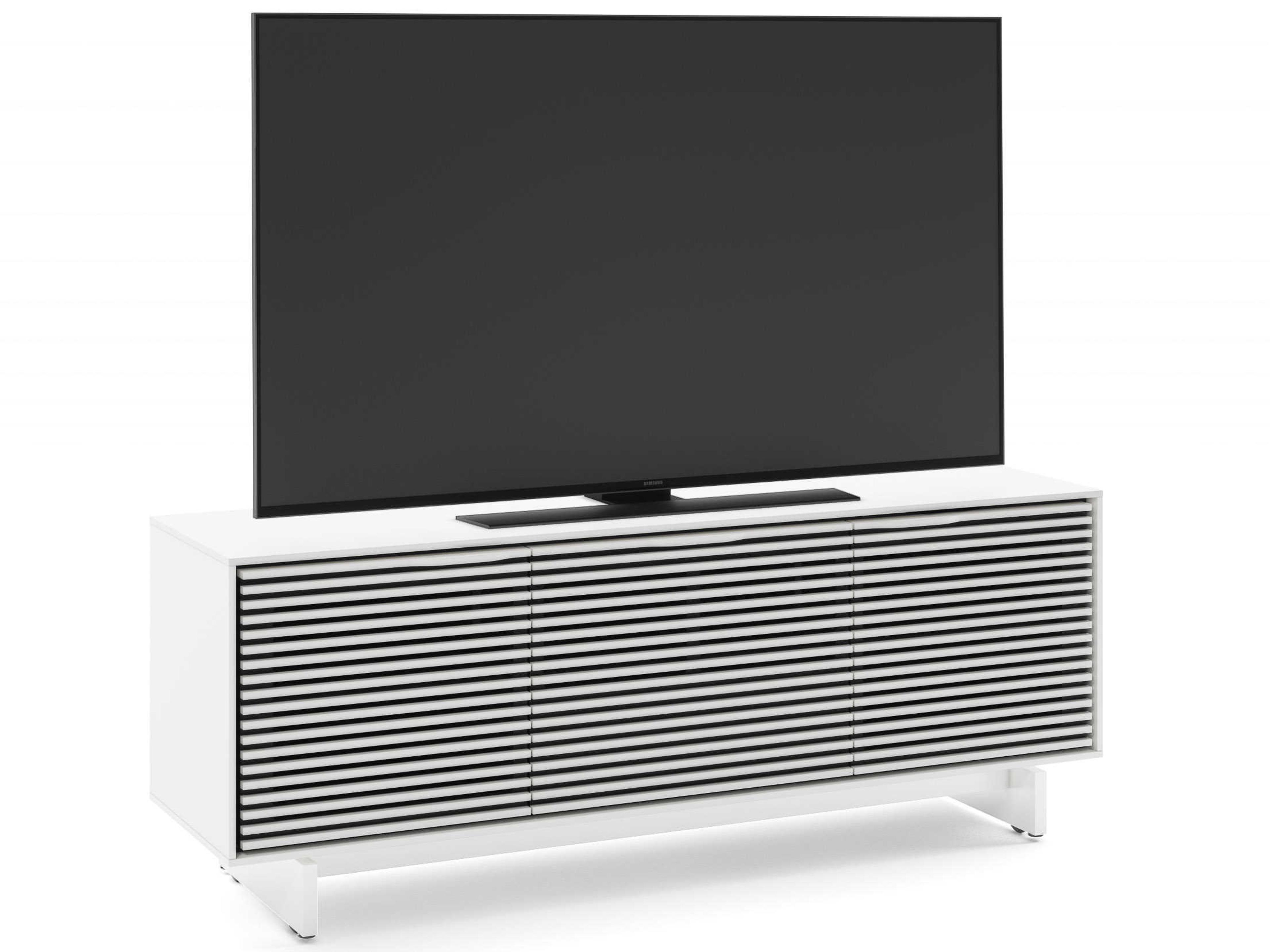 BDI Align 66" Solid Wood Satin White Media Console