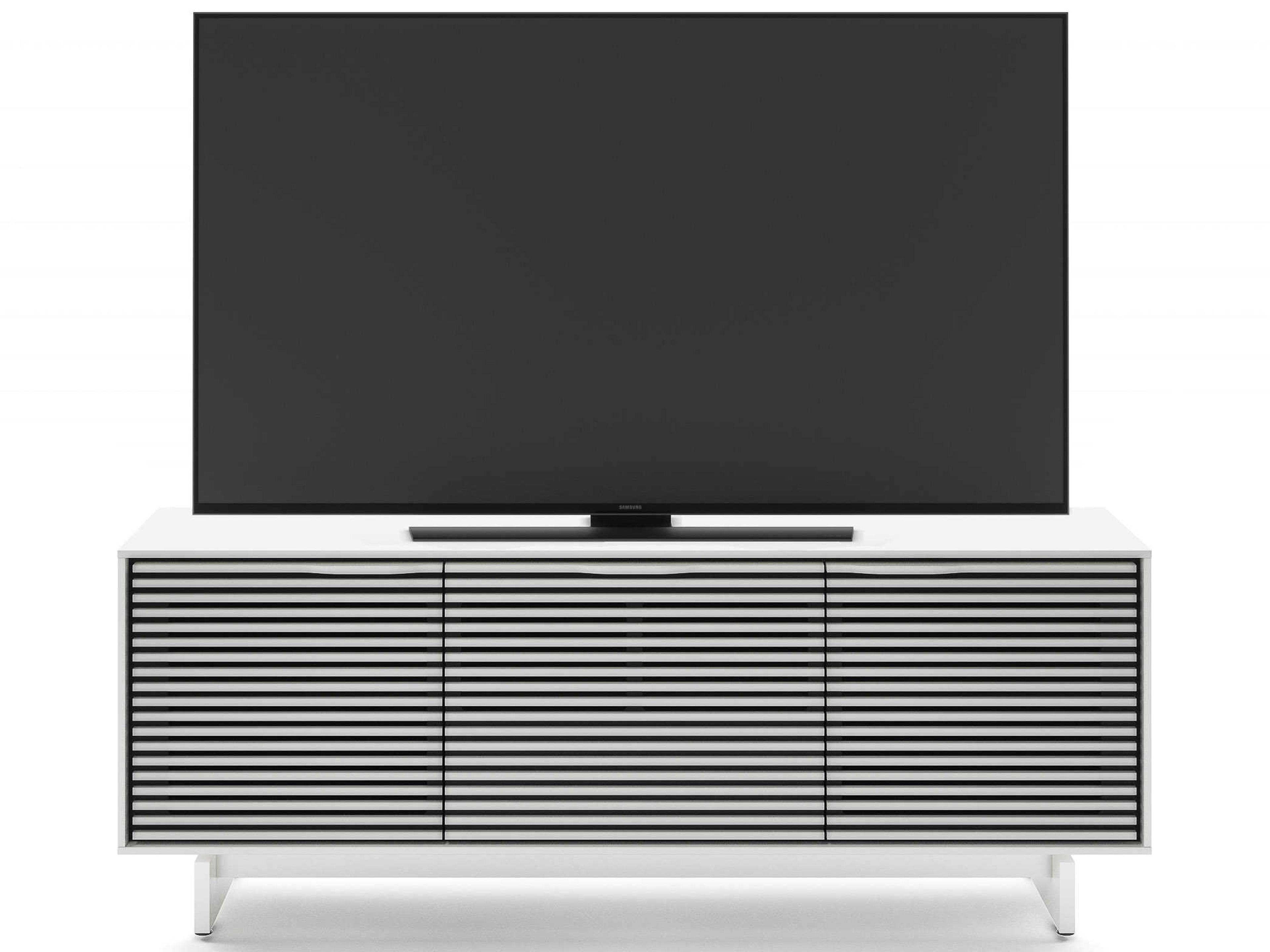 BDI Align 66" Solid Wood Satin White Media Console