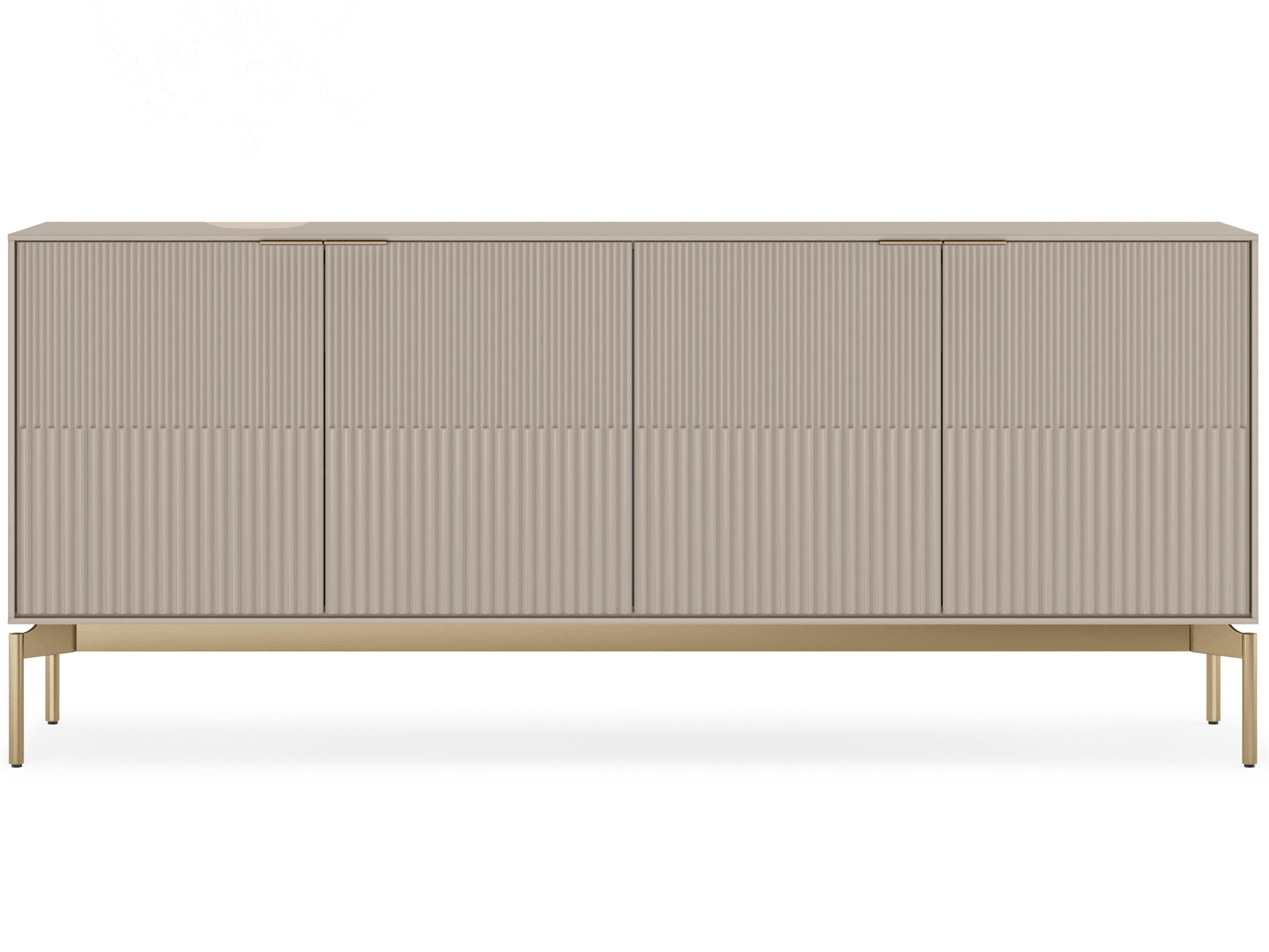 BDI Zig 79" Dune Sideboard With Brushed Brass Base