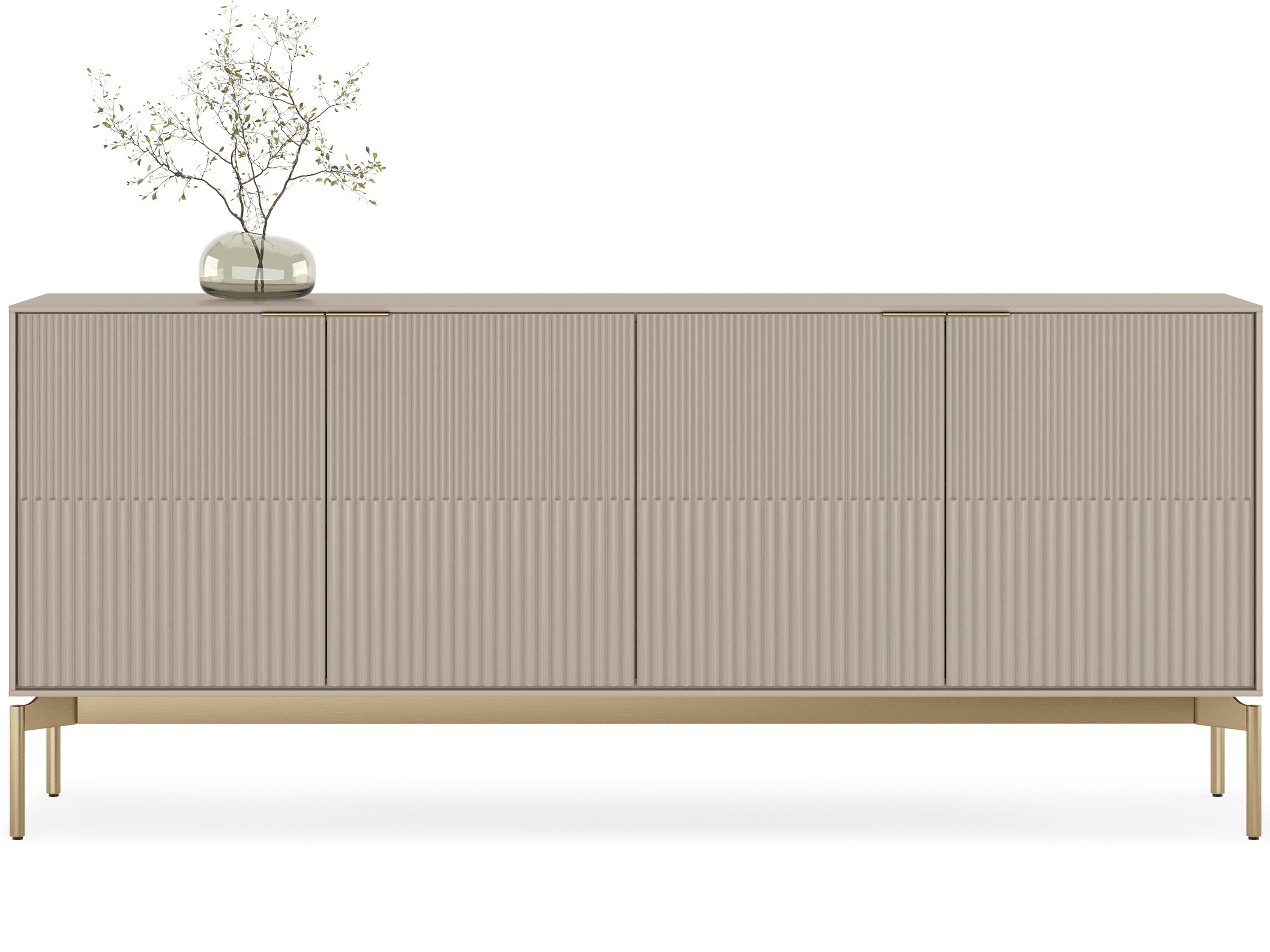 BDI Zig 79" Dune Sideboard With Brushed Brass Base