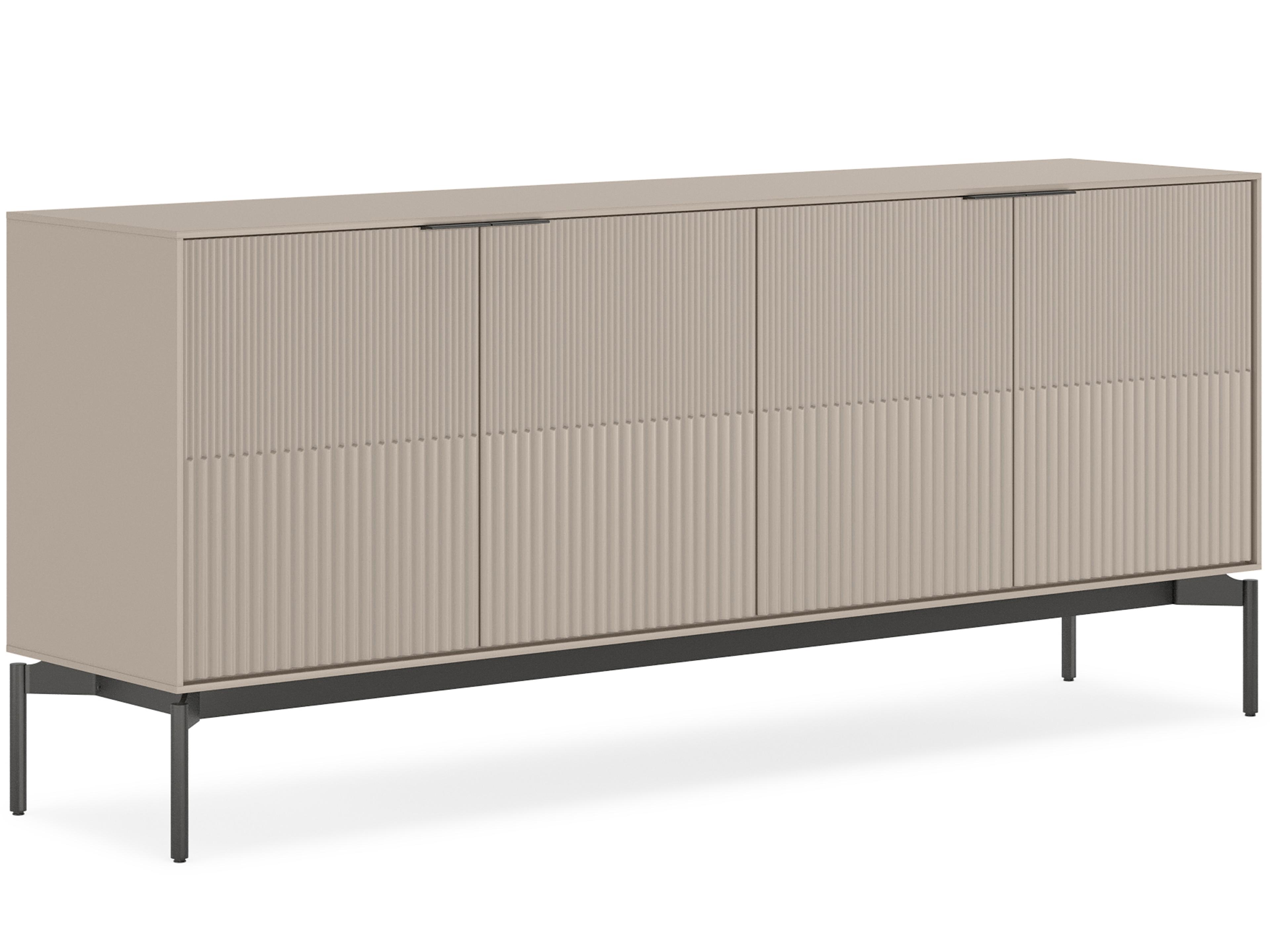 Zig 79" Dune Sideboard With Brushed Carbon Base