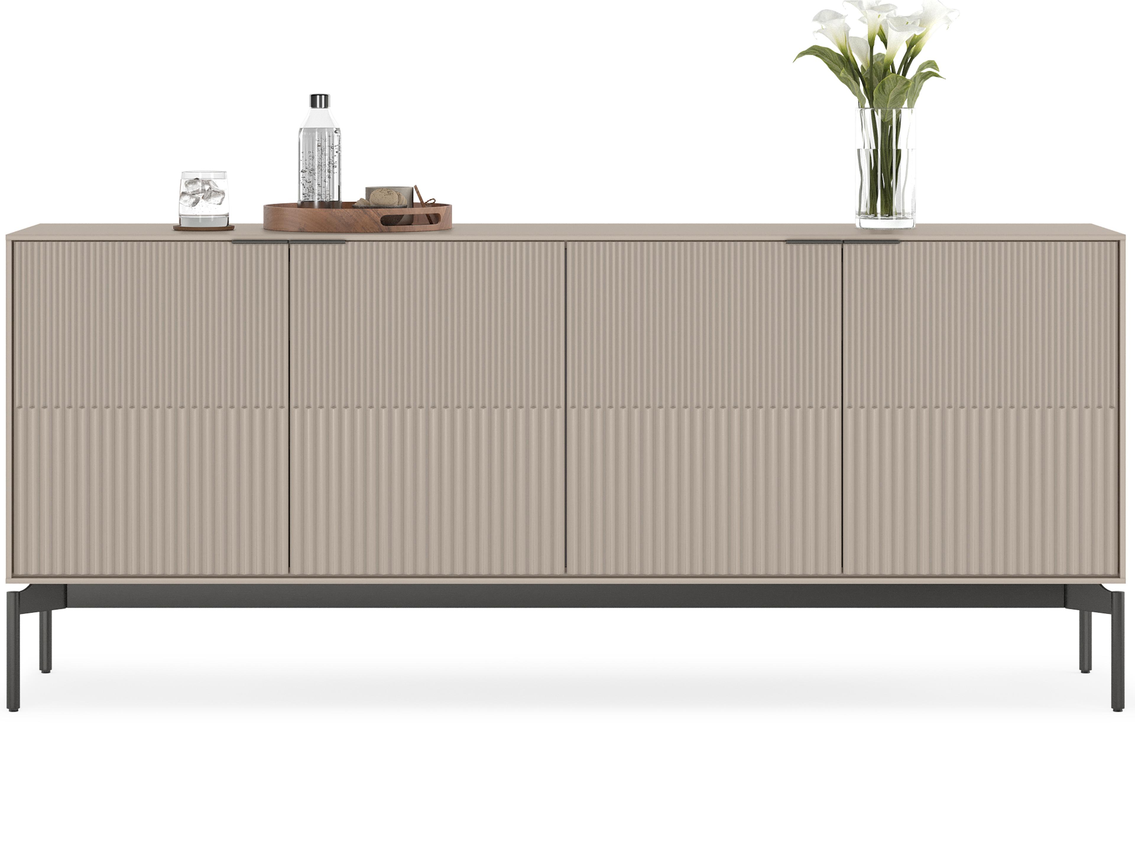 BDI Zig 79" Dune Sideboard With Brushed Carbon Base