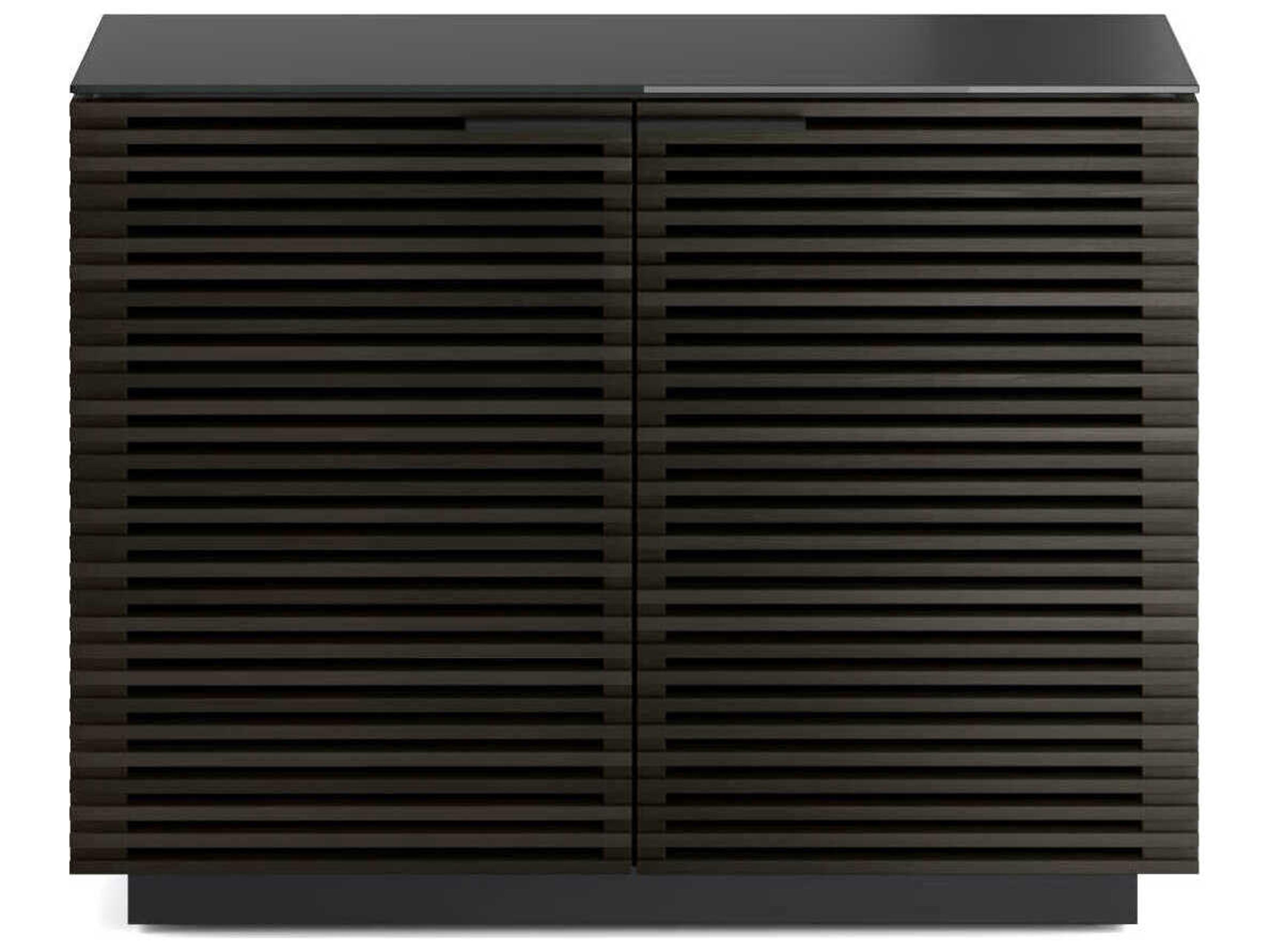 BDI Corridor Charcoal Stained Ash Black Hardwood Accent Chest