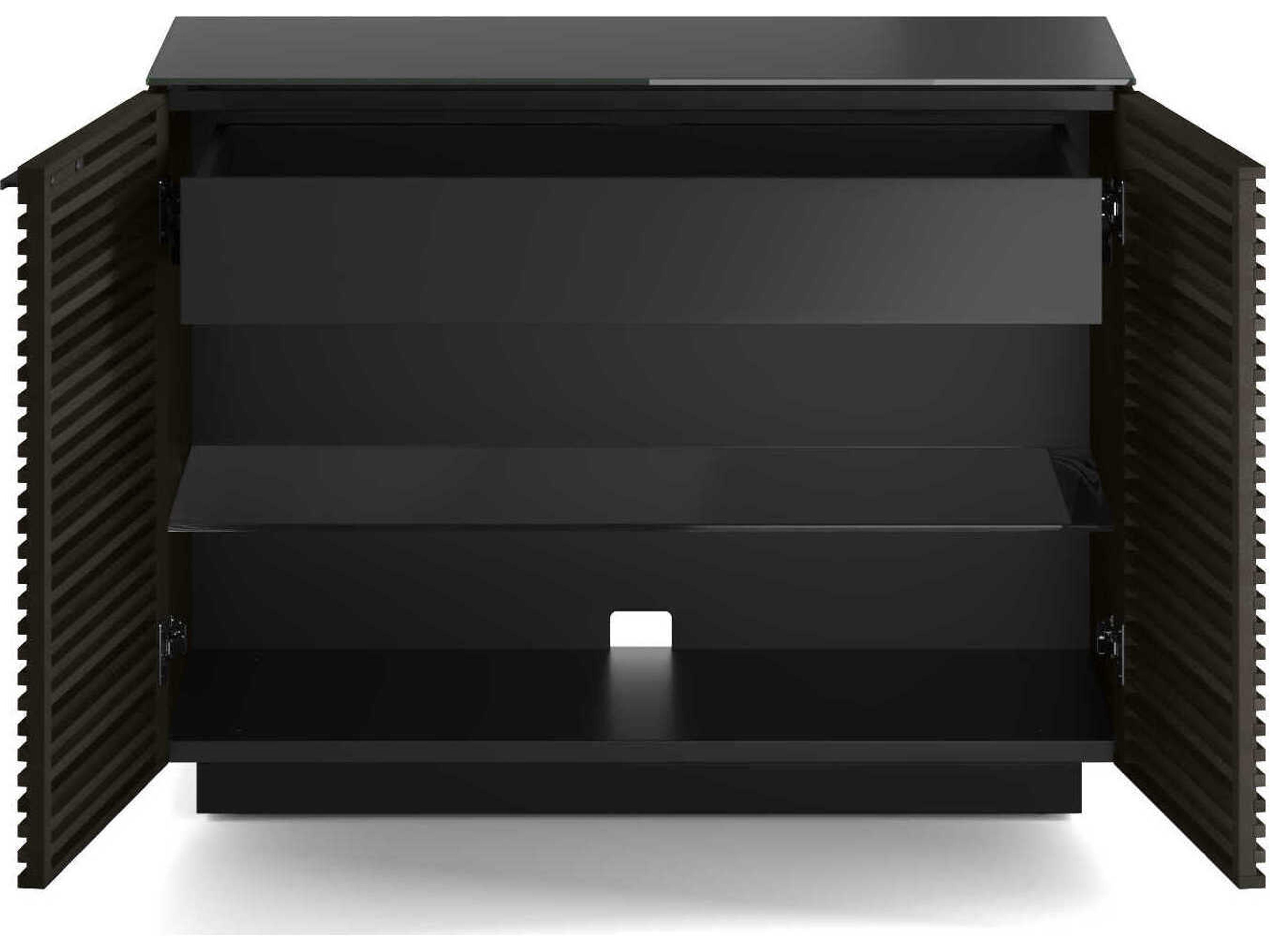 BDI Corridor Charcoal Stained Ash Black Hardwood Accent Chest