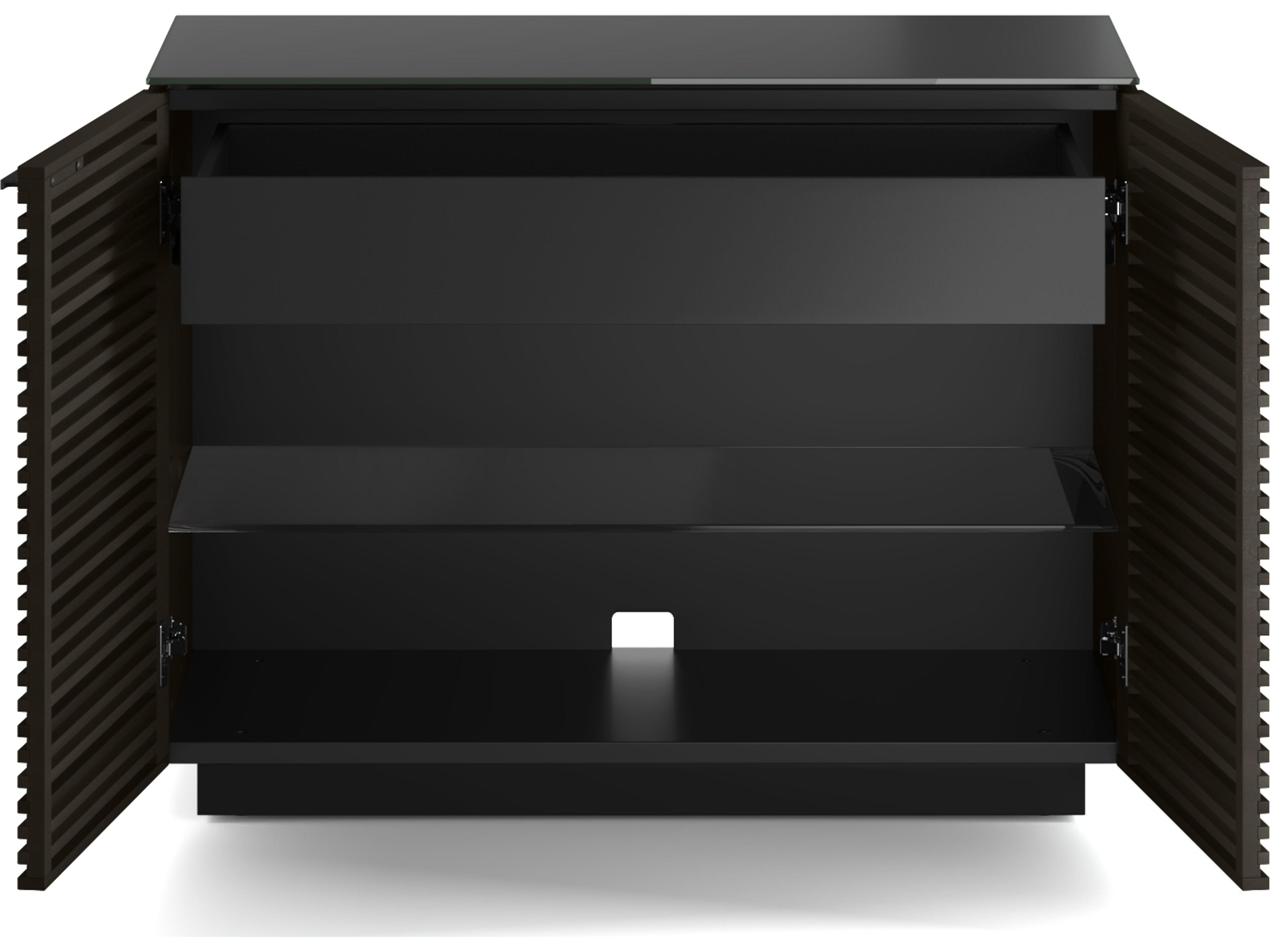 BDI Corridor Charcoal Stained Ash Black Hardwood Accent Chest