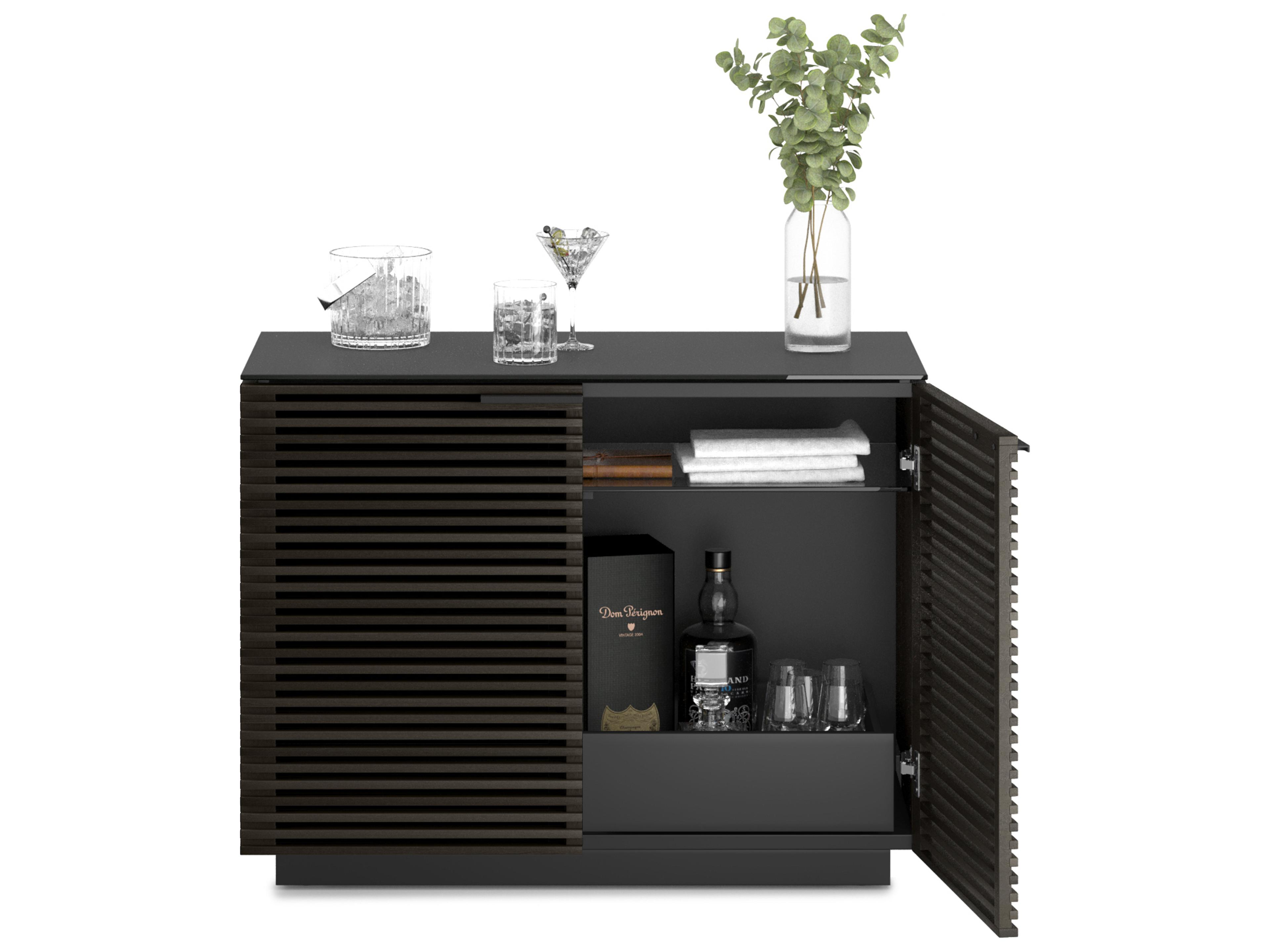 BDI Corridor Charcoal Stained Ash Black Hardwood Accent Chest