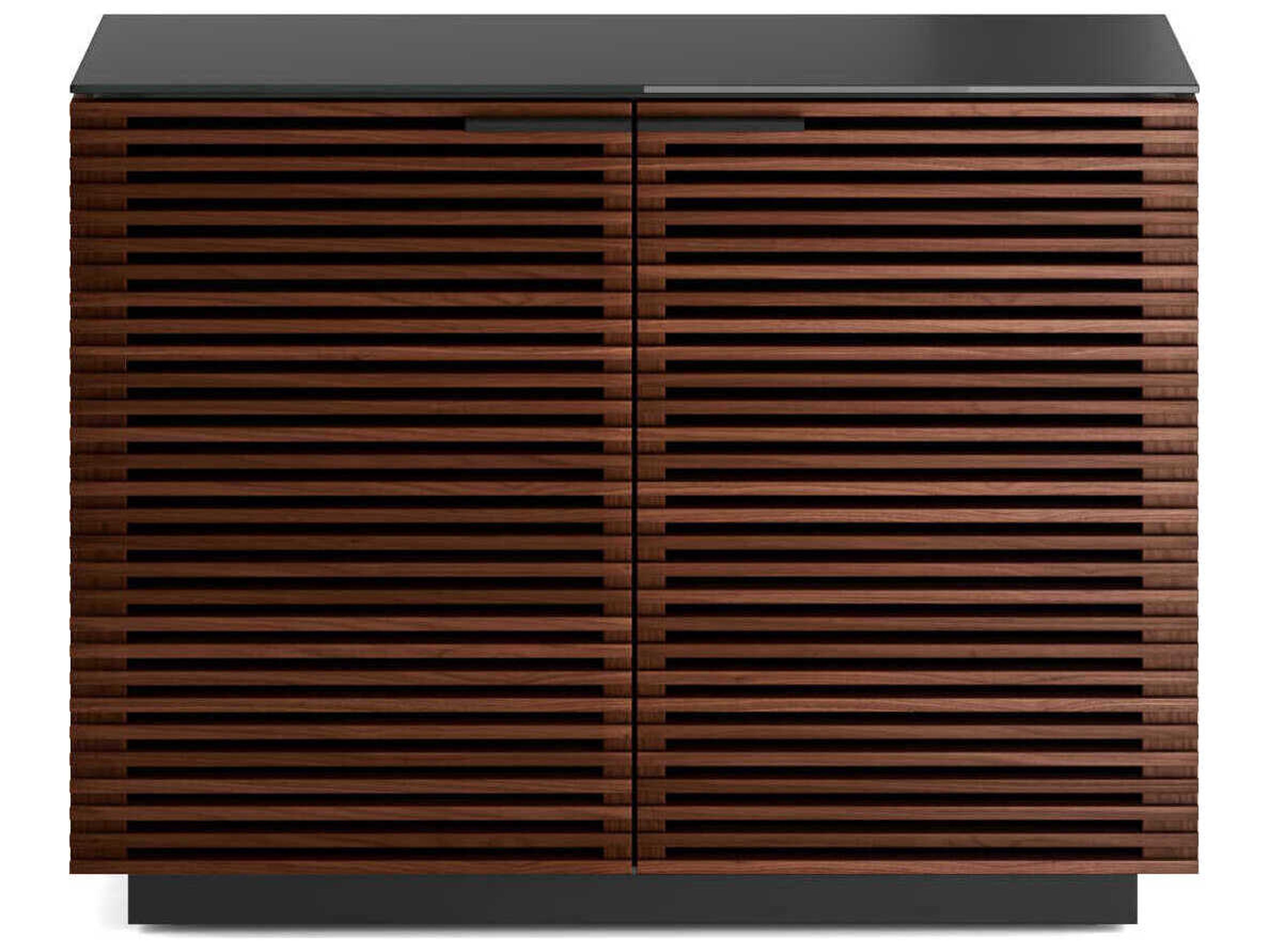 BDI Corridor Chocolate Stained Walnut Black Brown Hardwood Accent Chest
