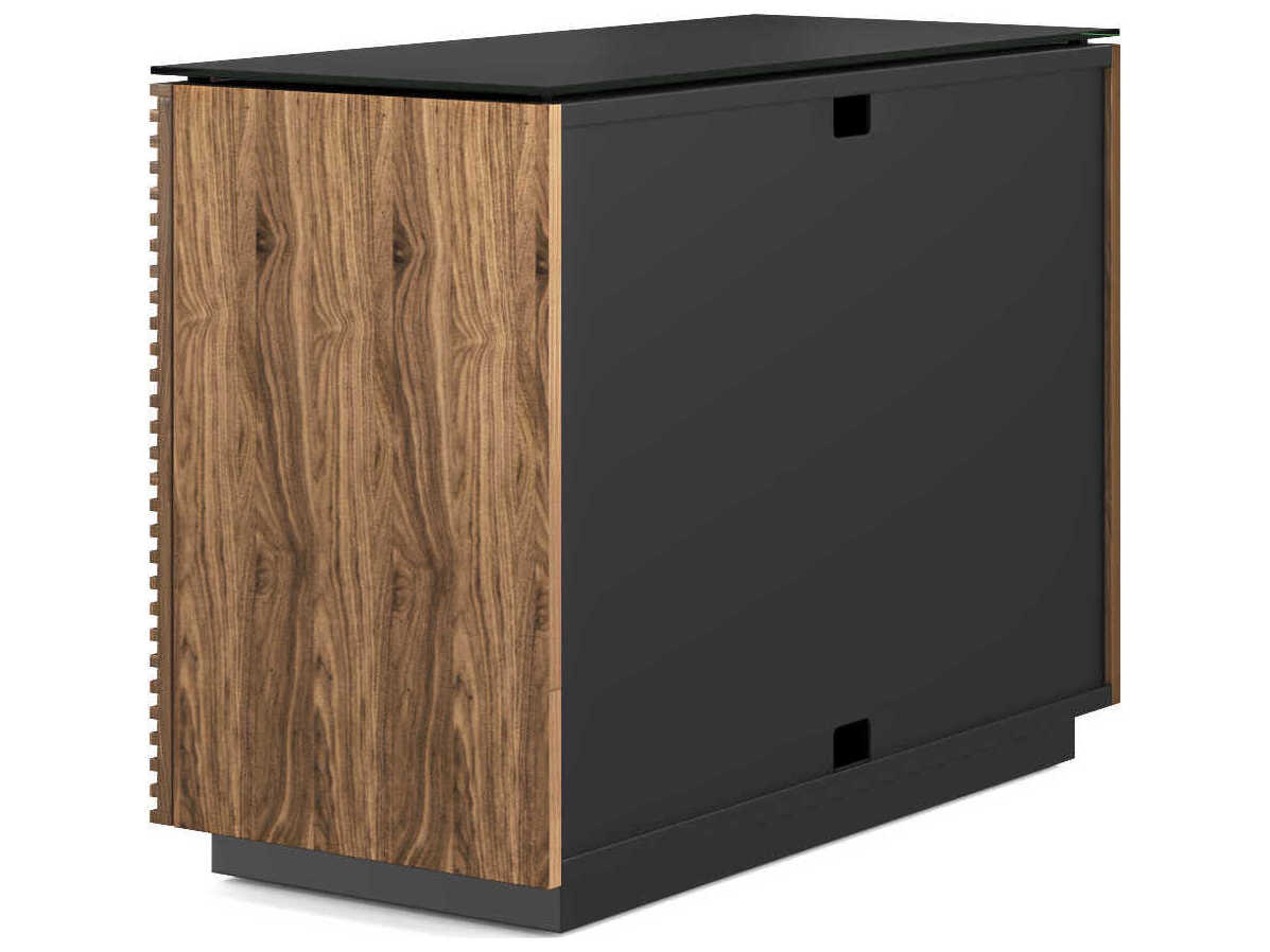 BDI Corridor Natural Walnut Black Brown Hardwood Accent Chest