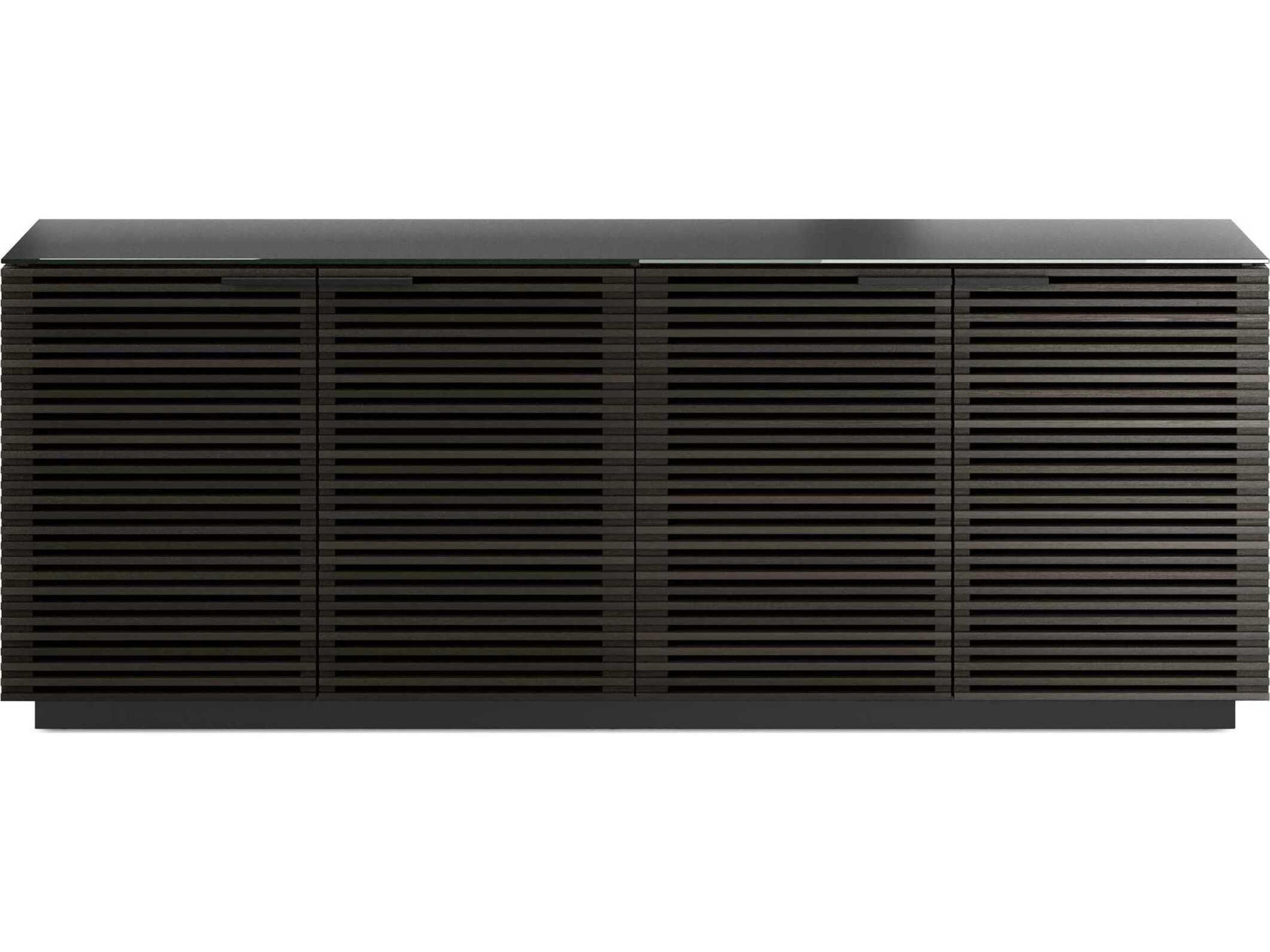 BDI Corridor 79" Hardwood Charcoal Stained Ash Black Sideboard