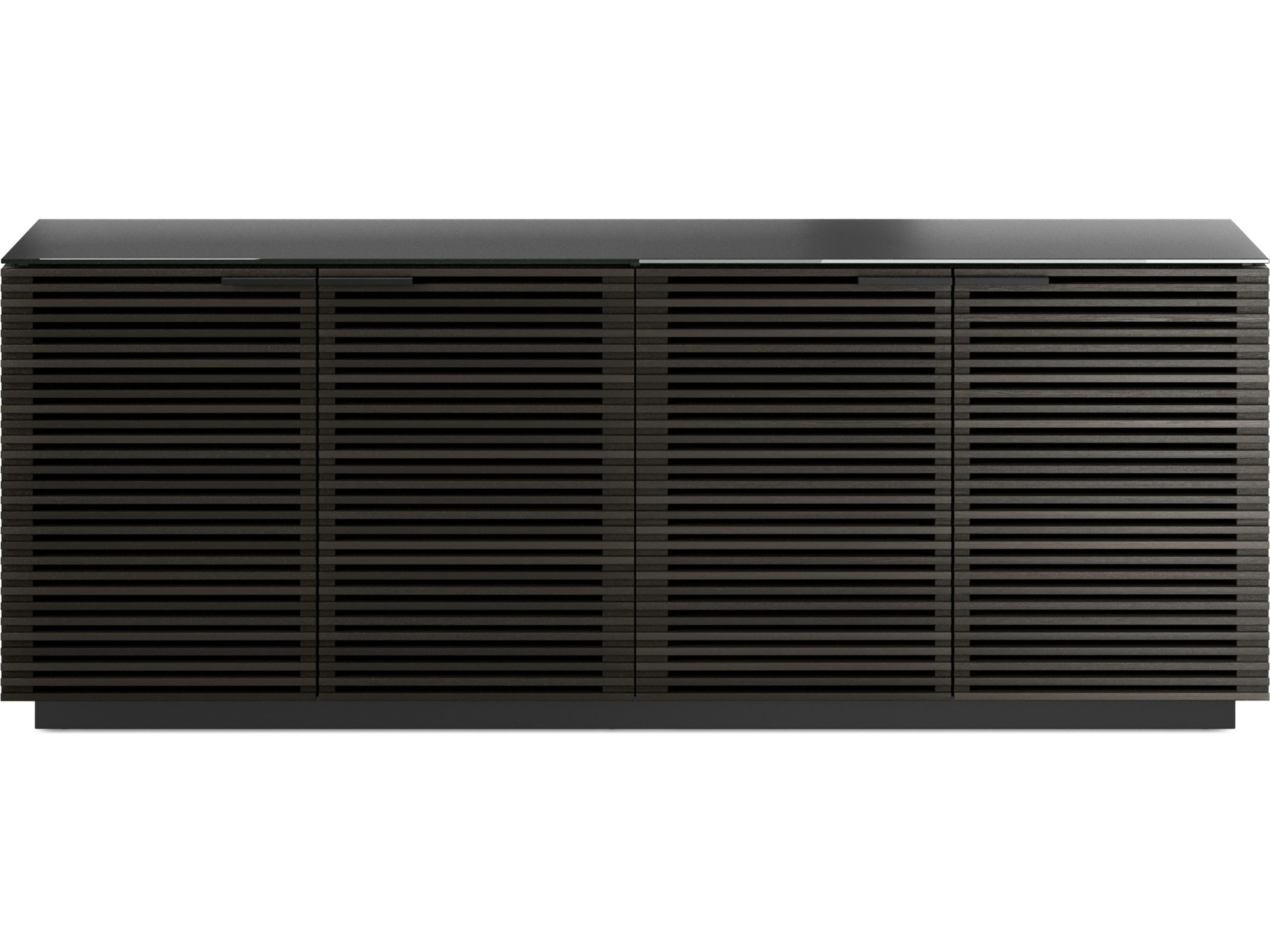 Corridor 79" Hardwood Charcoal Stained Ash Black Sideboard