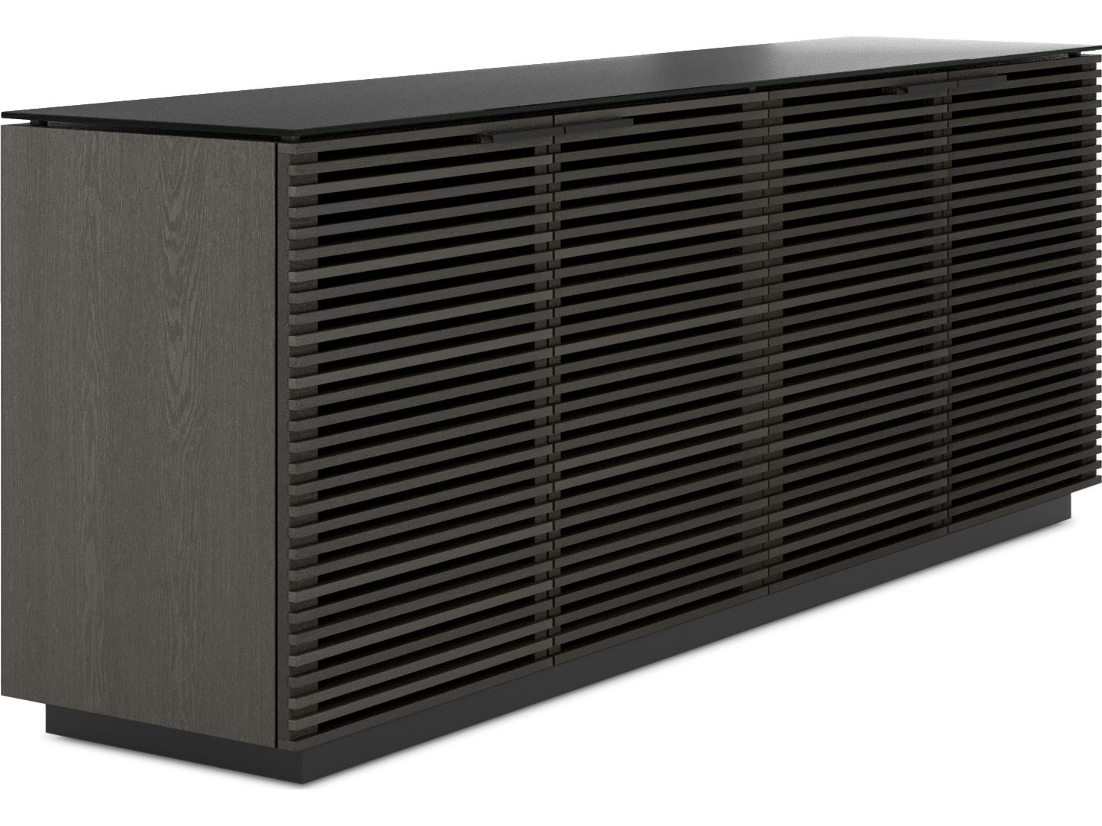 BDI Corridor 79" Hardwood Charcoal Stained Ash Black Sideboard